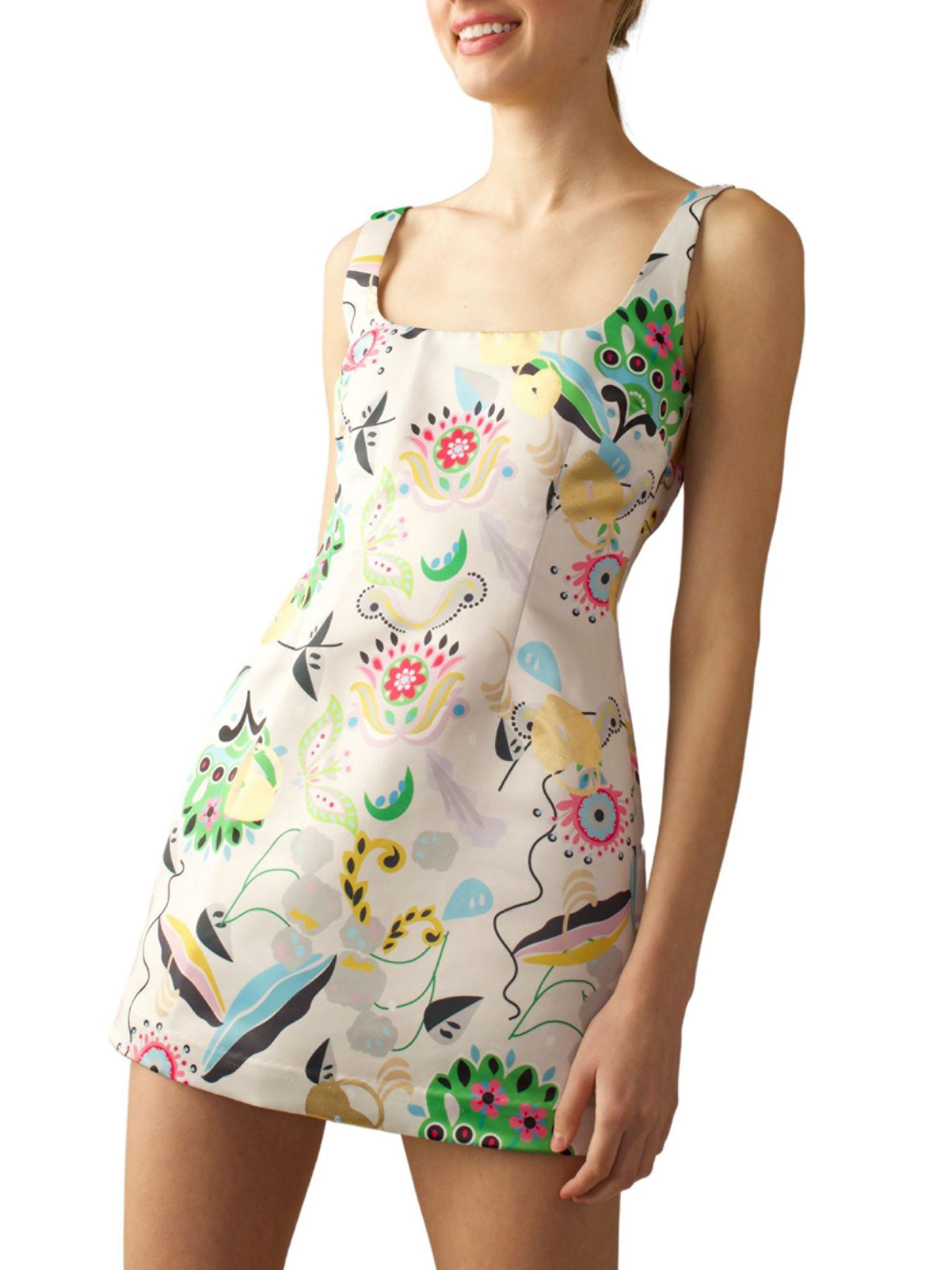 Cynthia Rowley Women's Floral Satin Minidress - White Multi