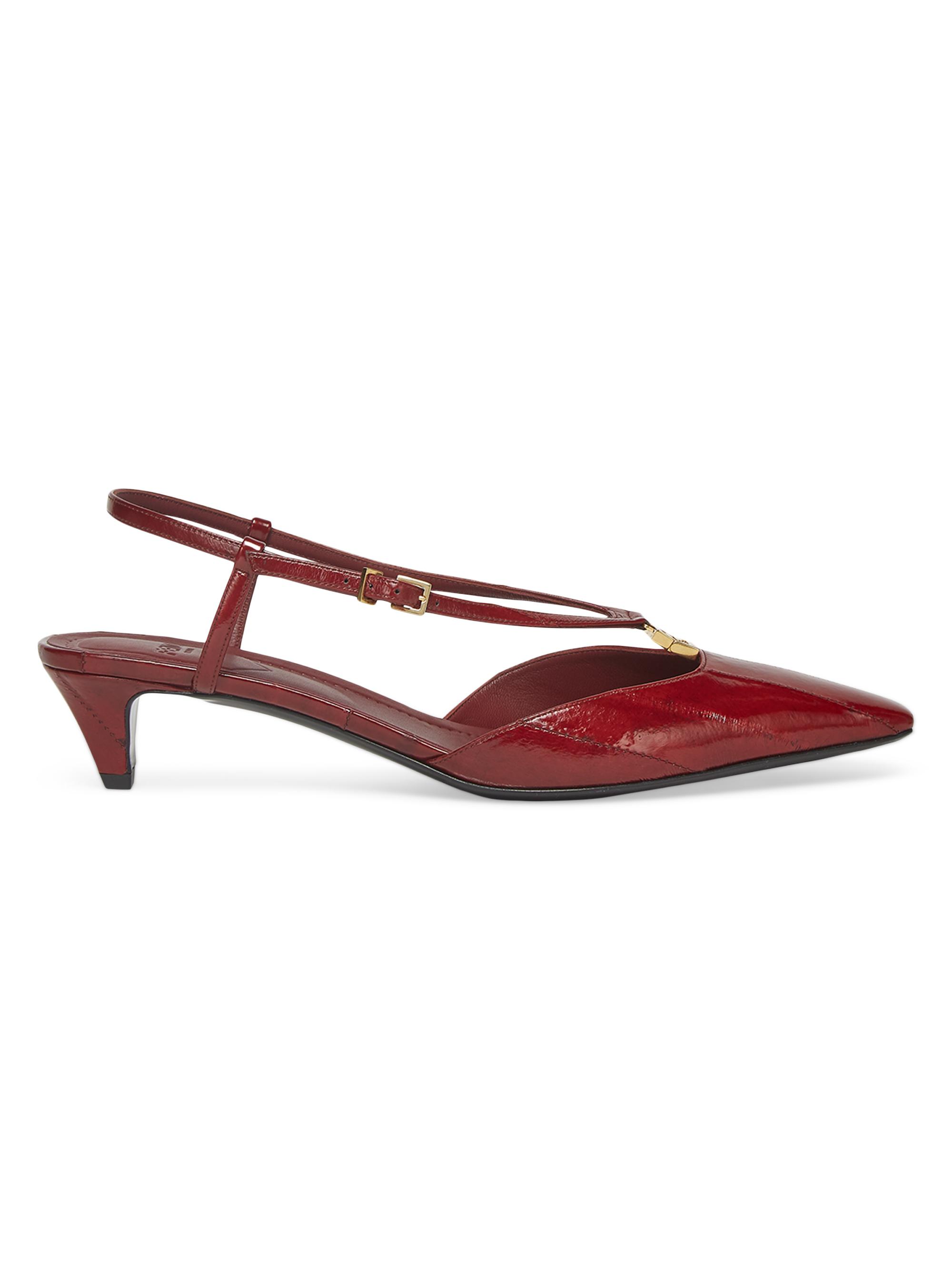Fendi Fold 35MM Eel Slingbacks | Saks Fifth Avenue