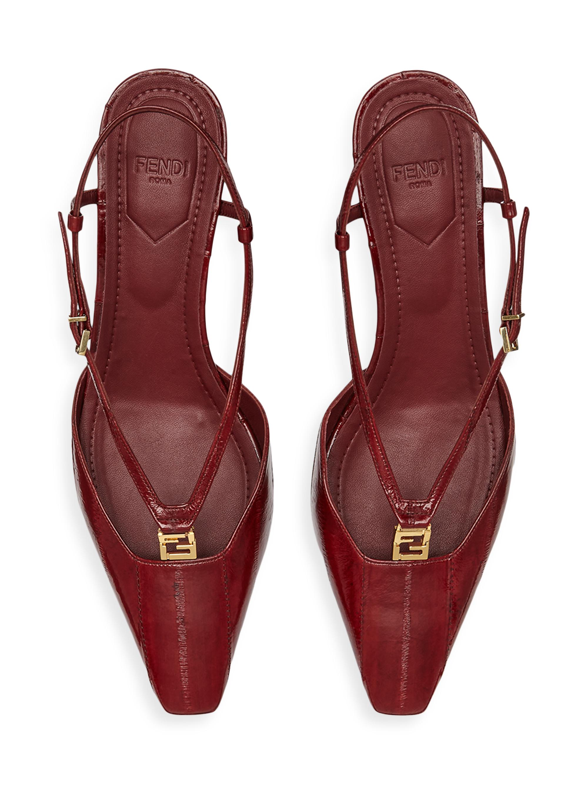 Fendi Fold 35MM Eel Slingbacks | Saks Fifth Avenue
