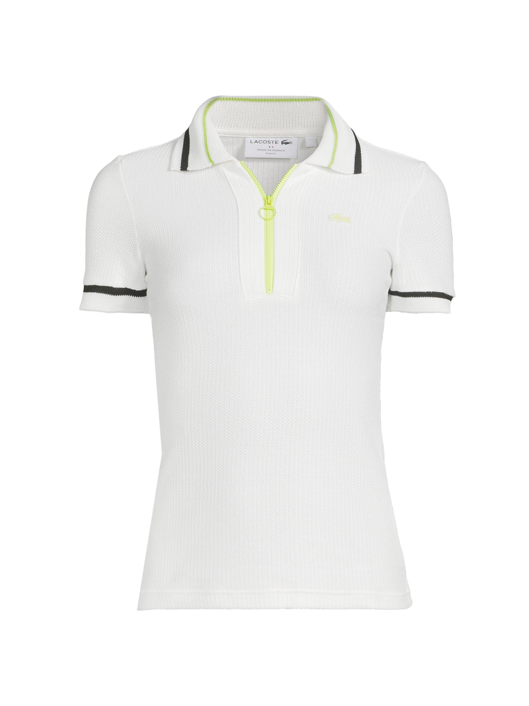【美品】25ss h beauty&youth cotton polo knit 525 America Dania: Pointelle Polo Pullover