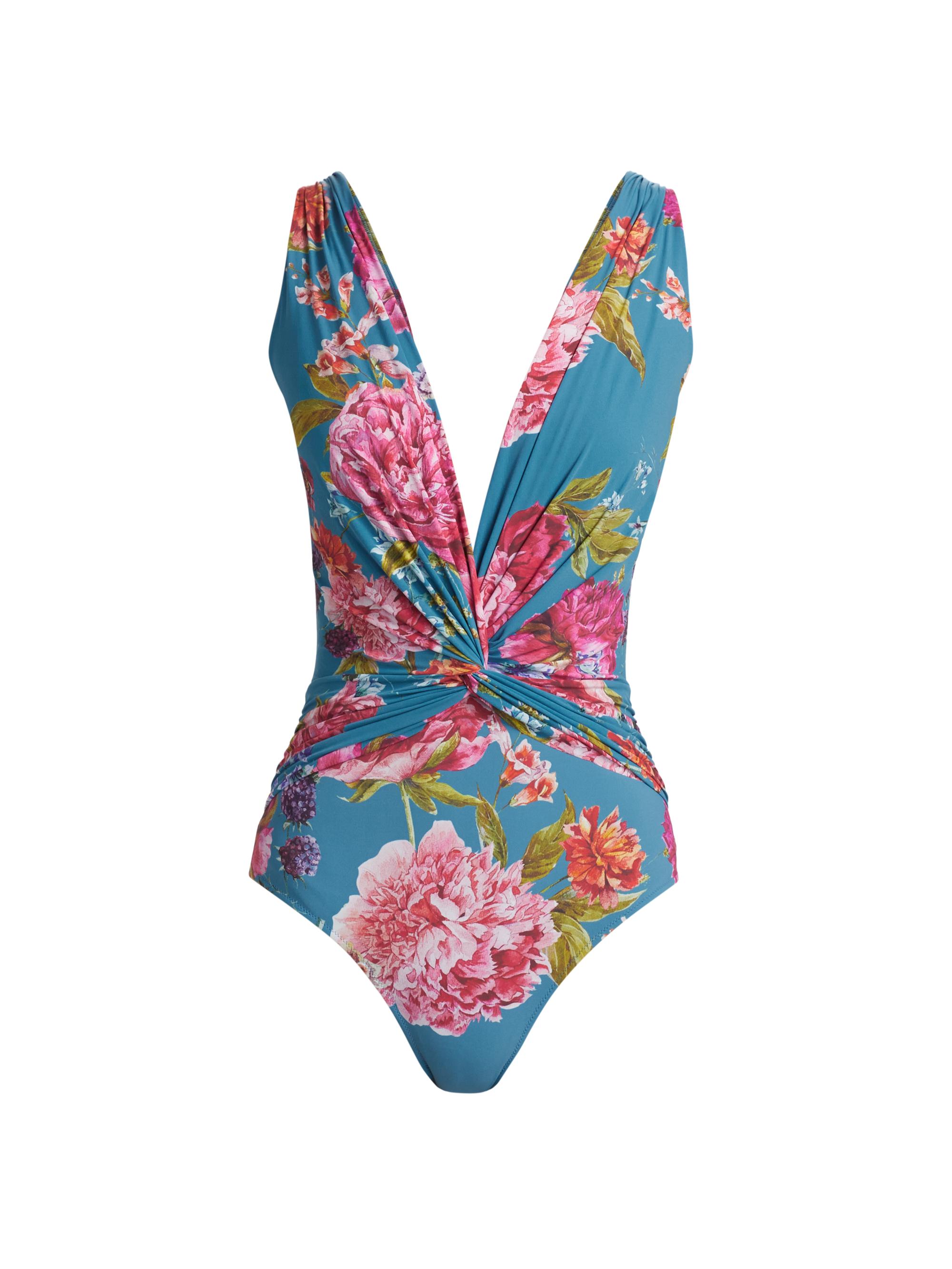 Chiara Boni La Petite Robe Women's Almea Floral Twist One-Piece Swimsuit - Peony Blossoms