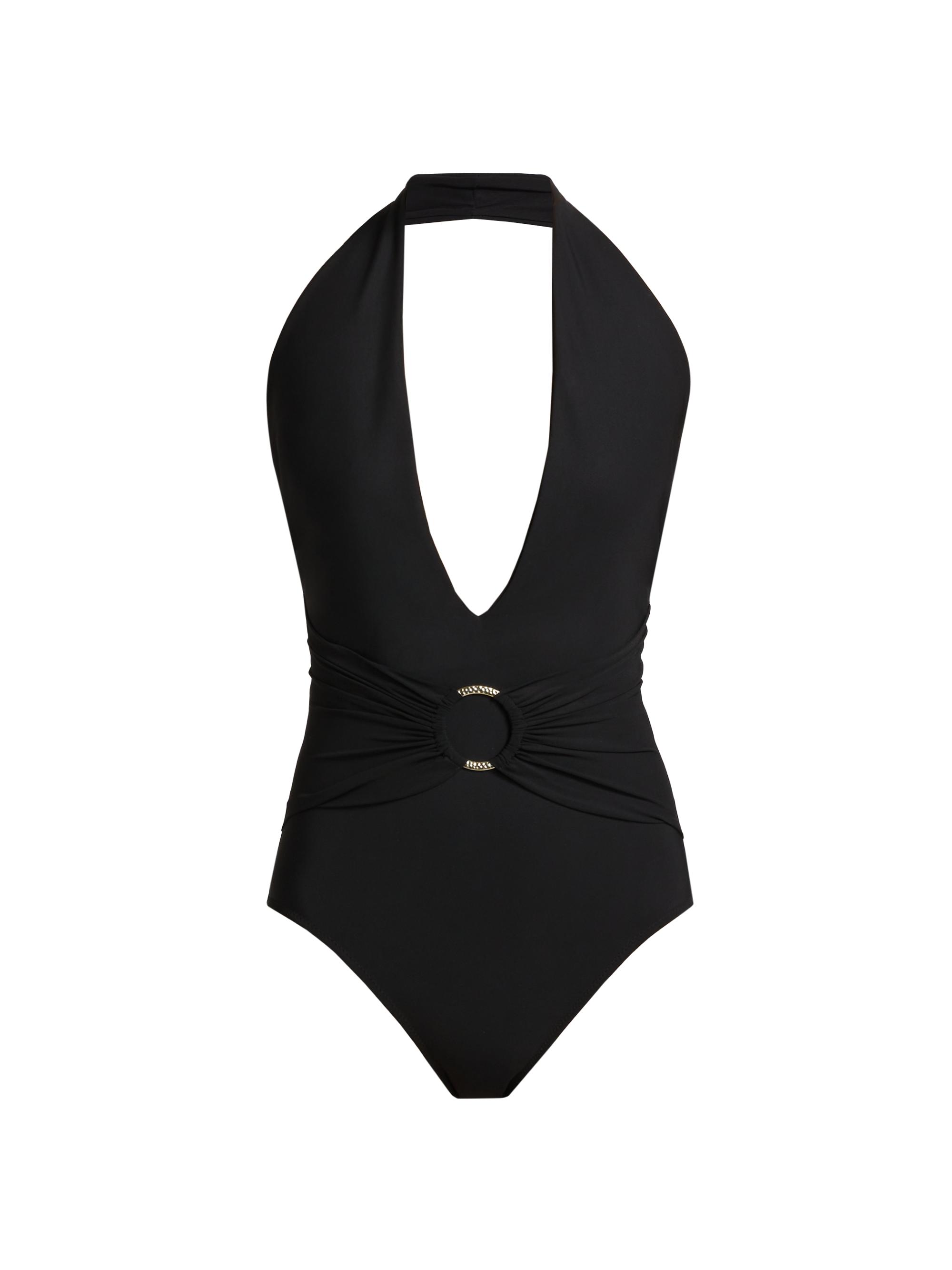 Chiara Boni La Petite Robe Women's Areca Halterneck One-Piece Swimsuit - Black
