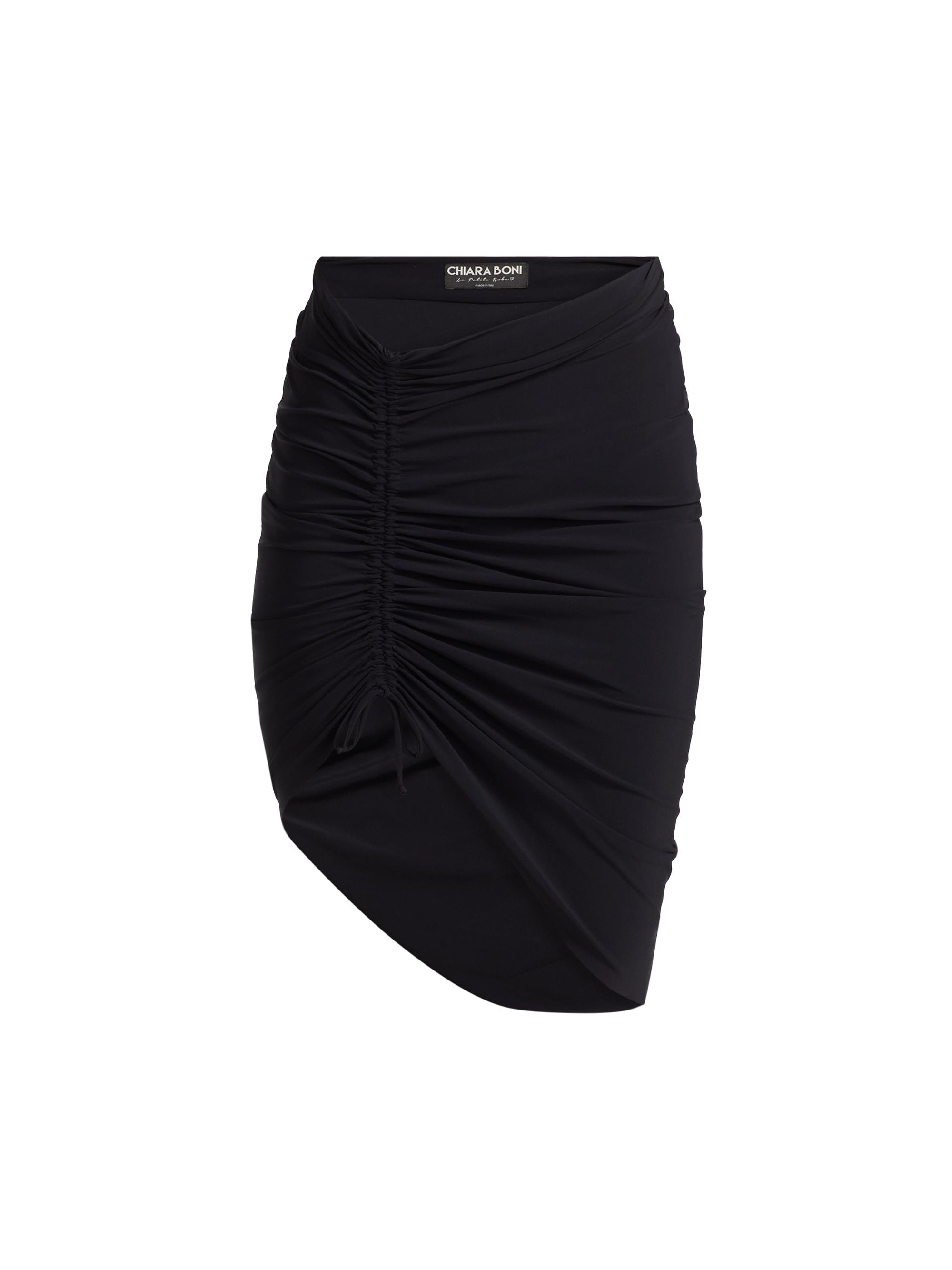 Chiara Boni La Petite Robe Women's Mita Ruched Cover-Up Skirt - Black