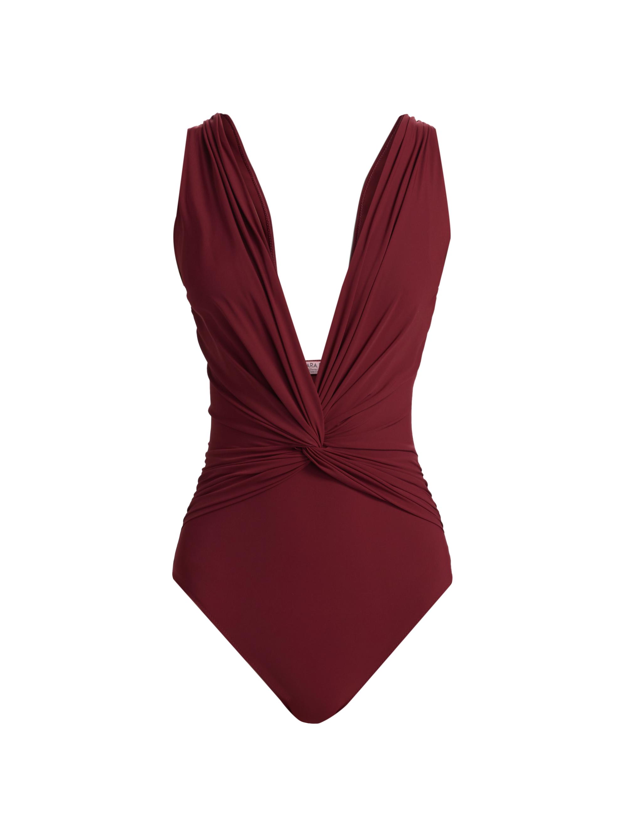 Chiara Boni La Petite Robe Women's Almea Twist One-Piece Swimsuit - Mahogany