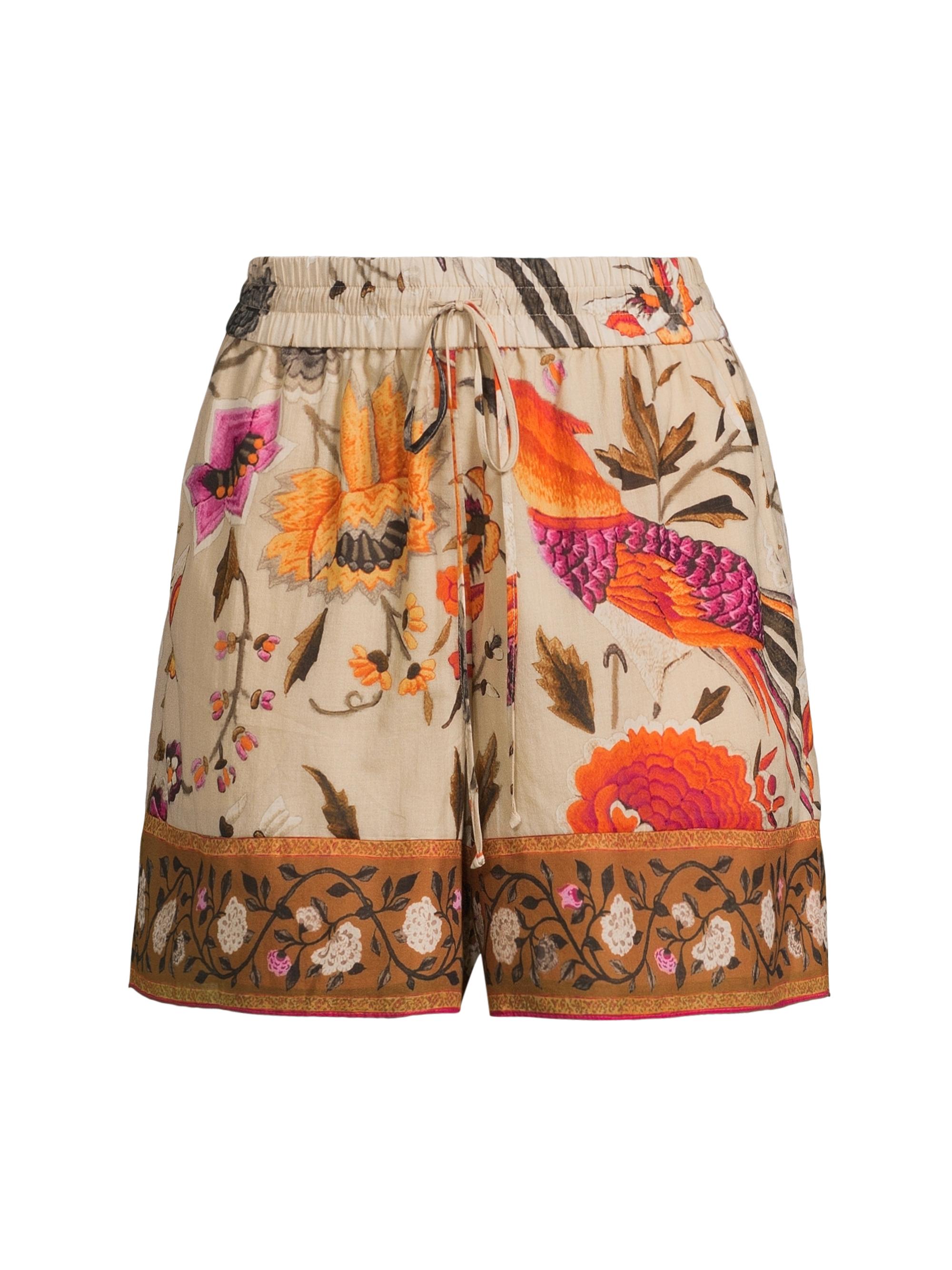 Kobi Halperin Women's Erin Floral Cotton Elasticized Shorts - Natural Multi