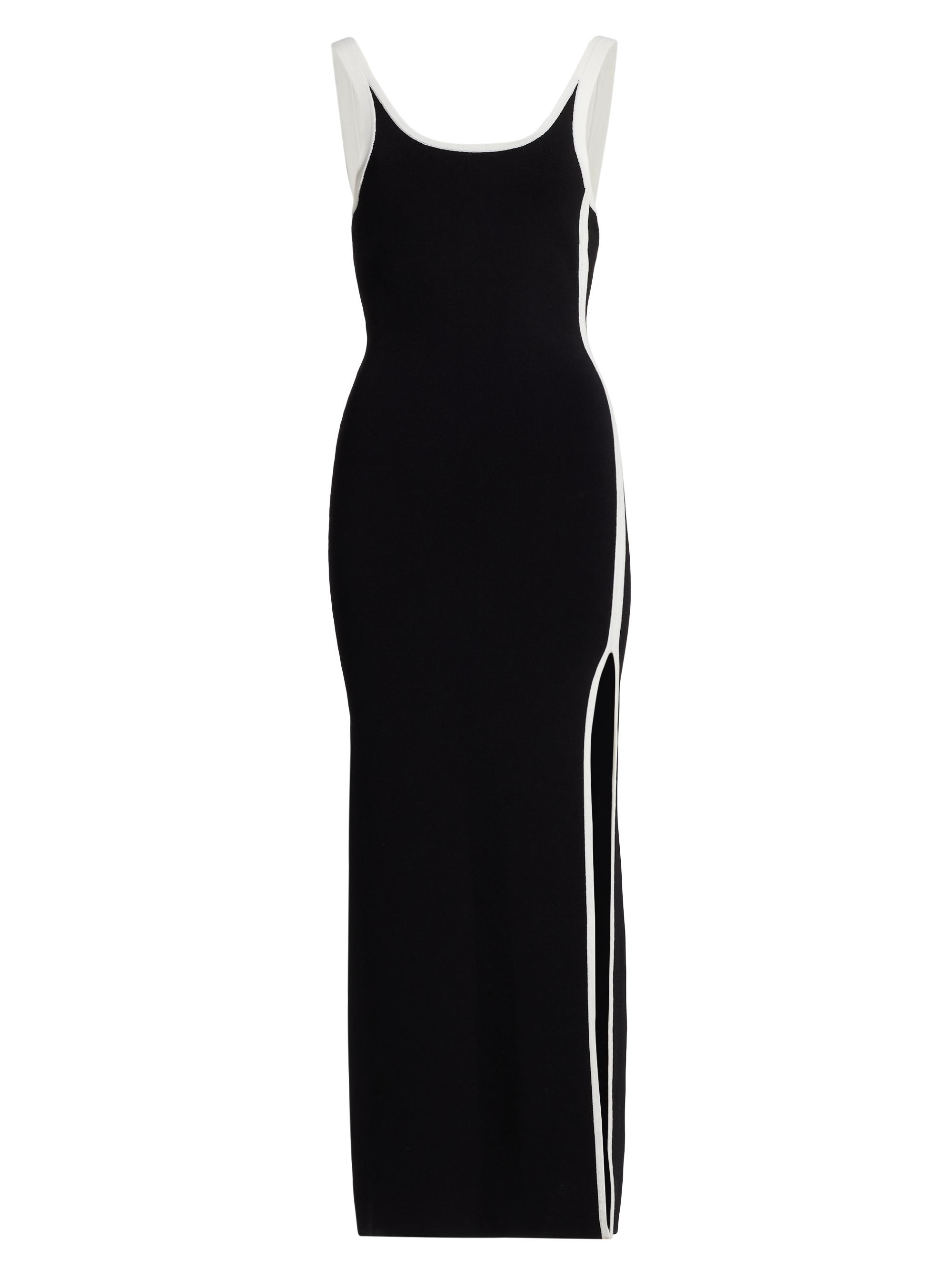 SIR. Women's Solana Striped Compact Knit Maxi Dress - Black