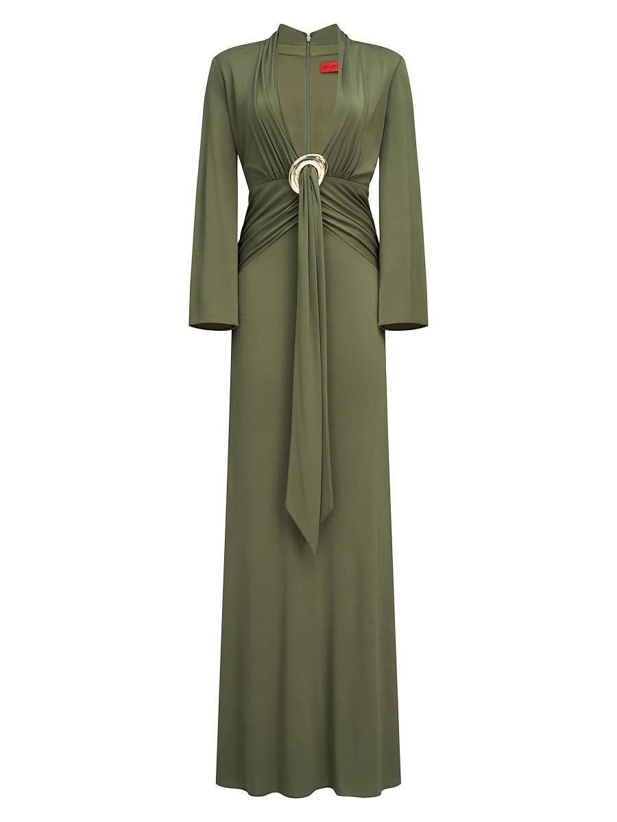 Halston Ahano Jersey Plunge Gown Saks Fifth Avenue