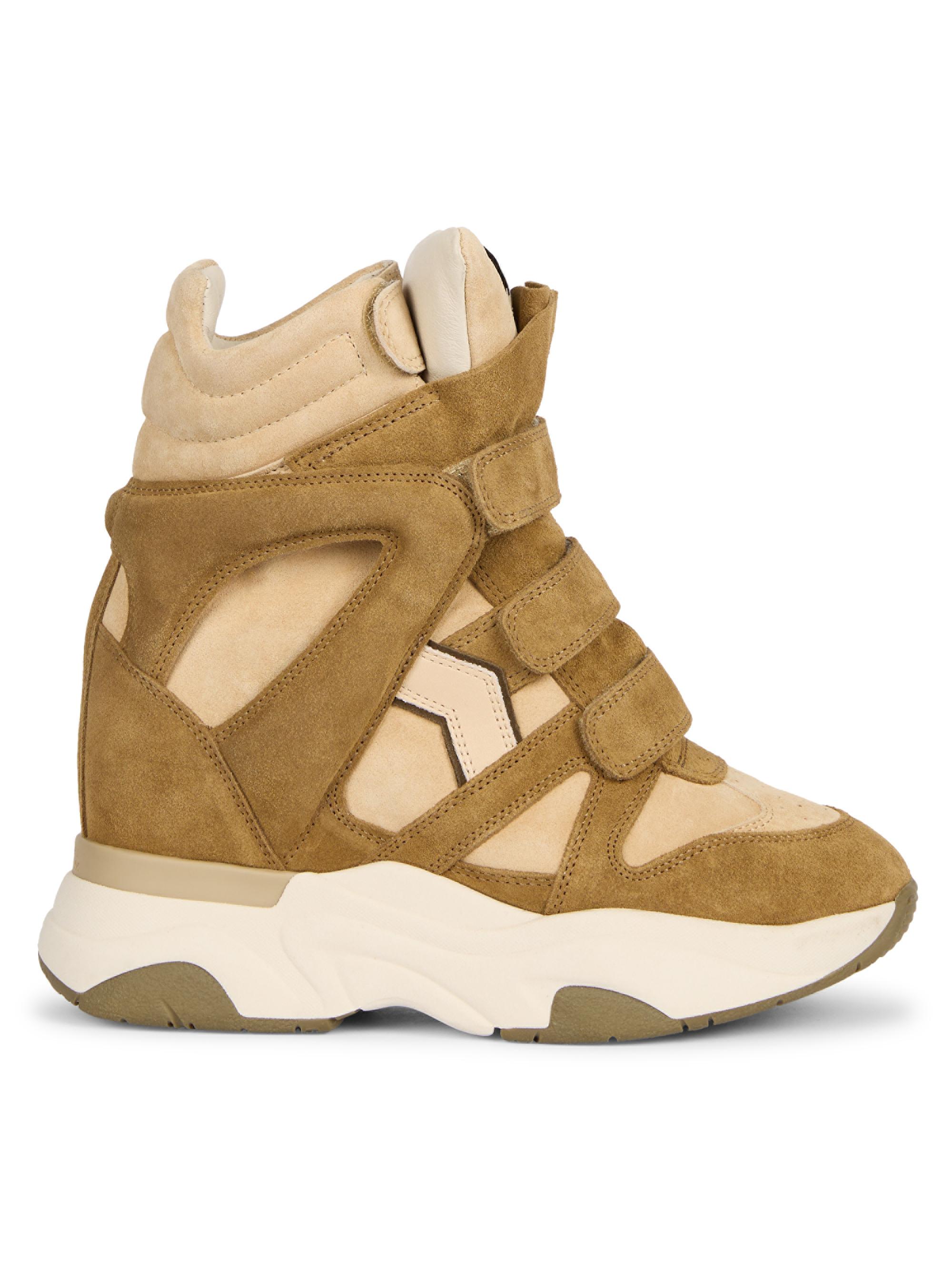 Isabel Marant Women's Balskee-GD 40MM Suede Wedge Sneakers - Toffee Taupe