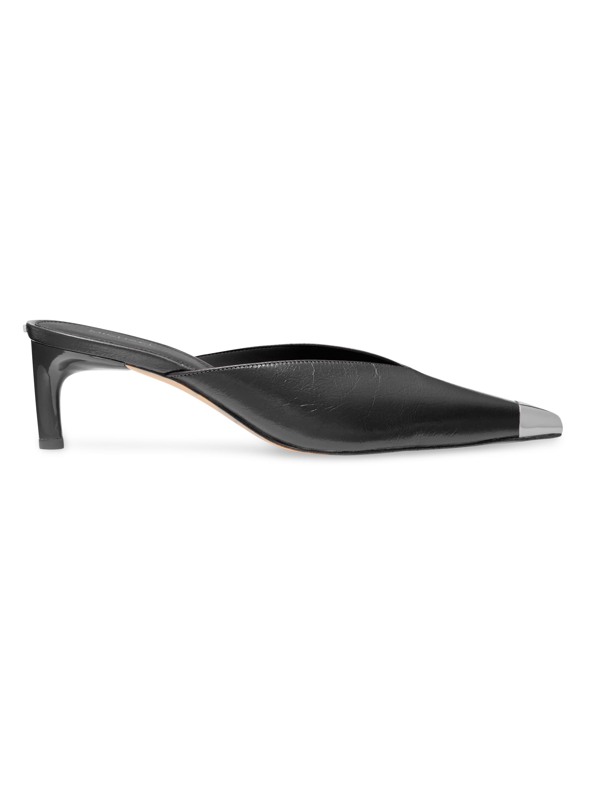 MICHAEL Michael Kors Women's Kasia 60MM Leather Mules - Black