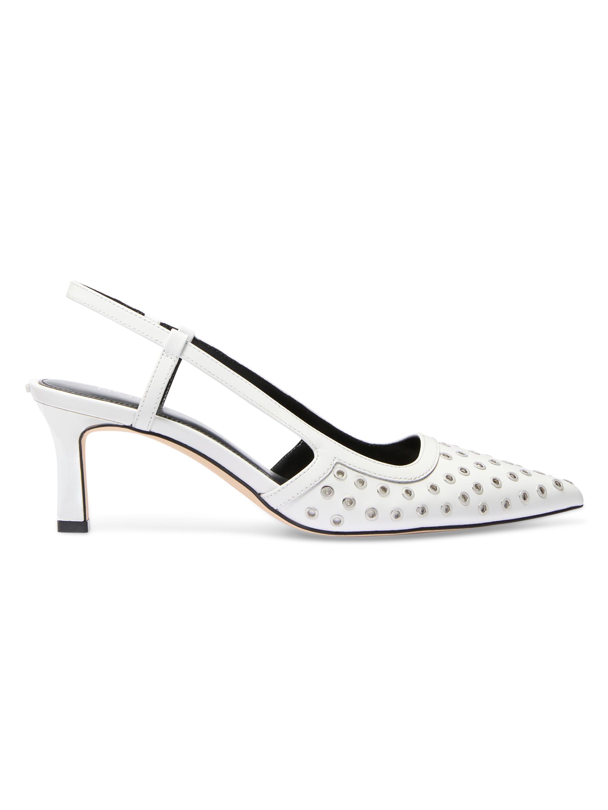 MICHAEL Michael Kors Women's Alora Grommet Slingback Pumps - Optic White
