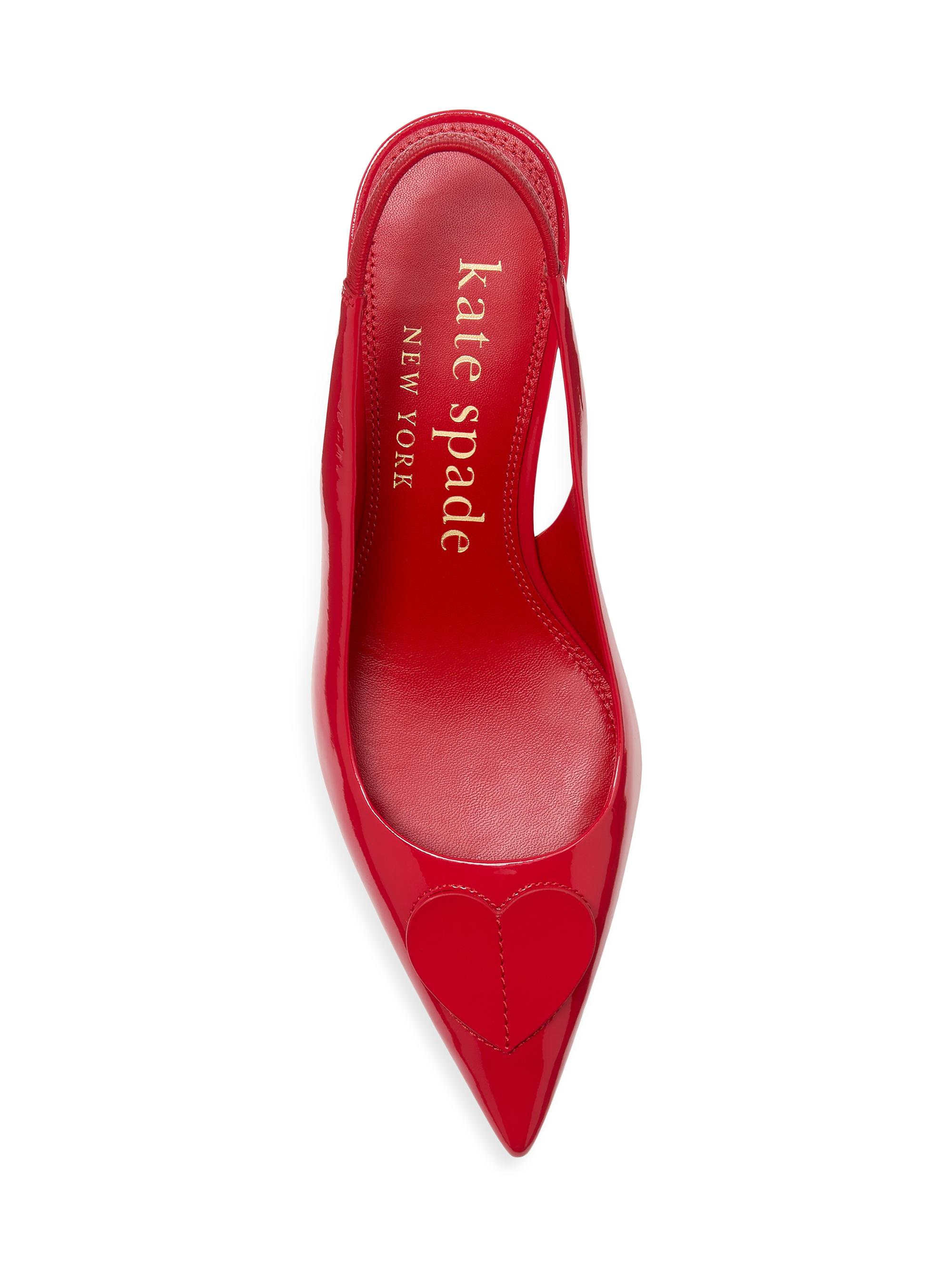 kate spade new york Perfect Pair Heart 50MM Leather Slingback