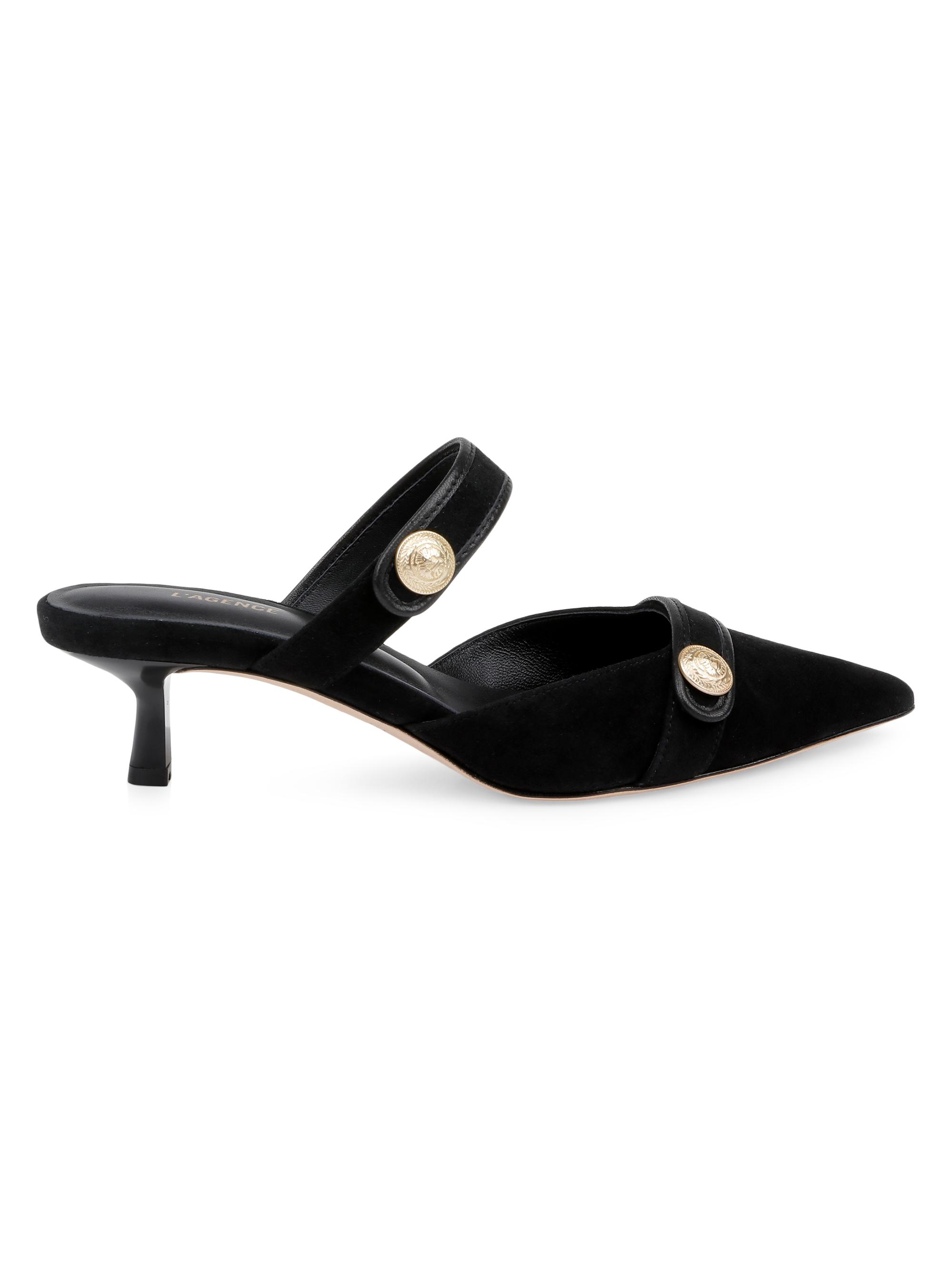 L'AGENCE Liana 45MM Patent Leather Kitten-Heel Pumps | Saks Fifth