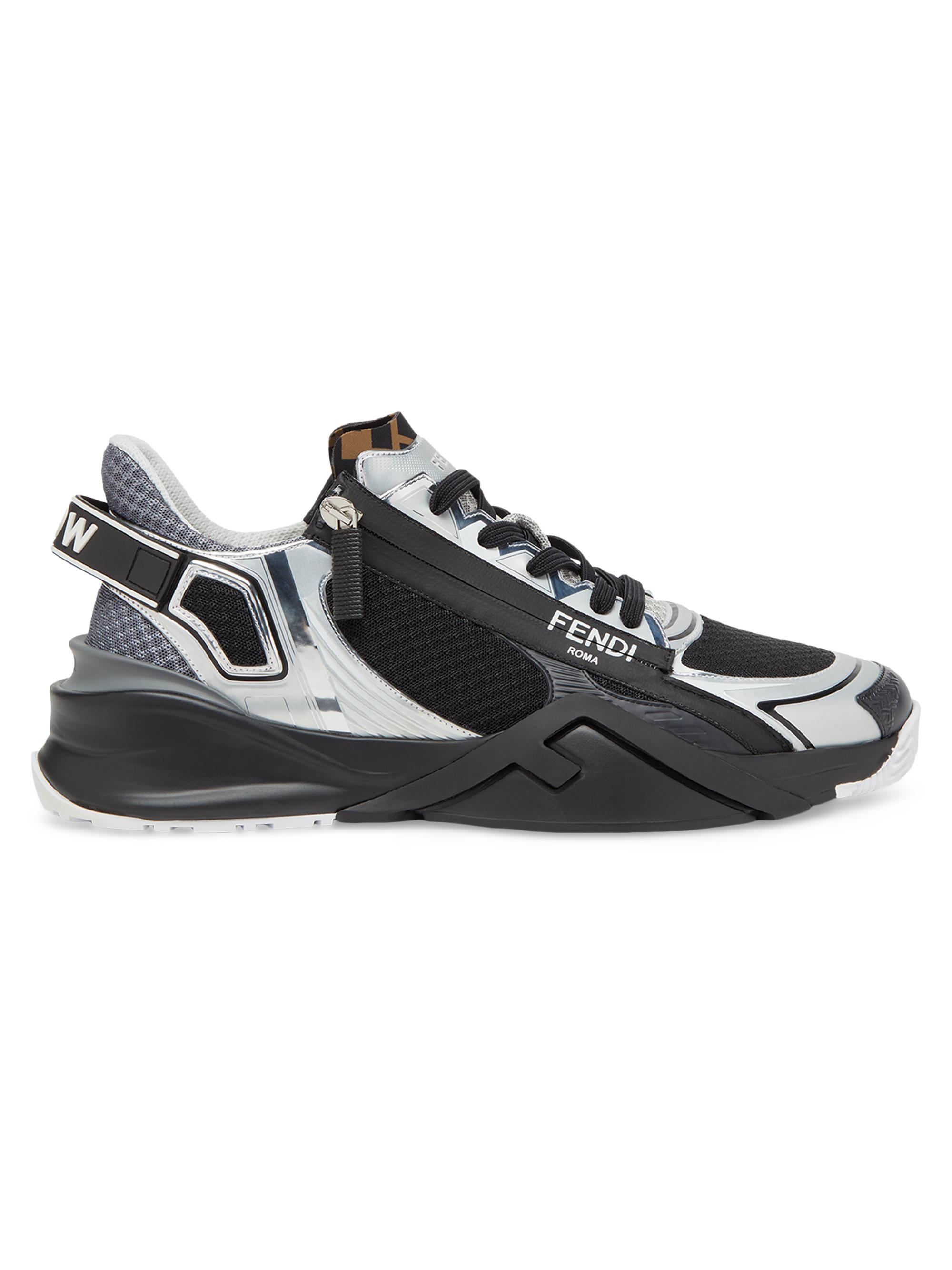Fendi Men's  Flow Sneakers - Silver