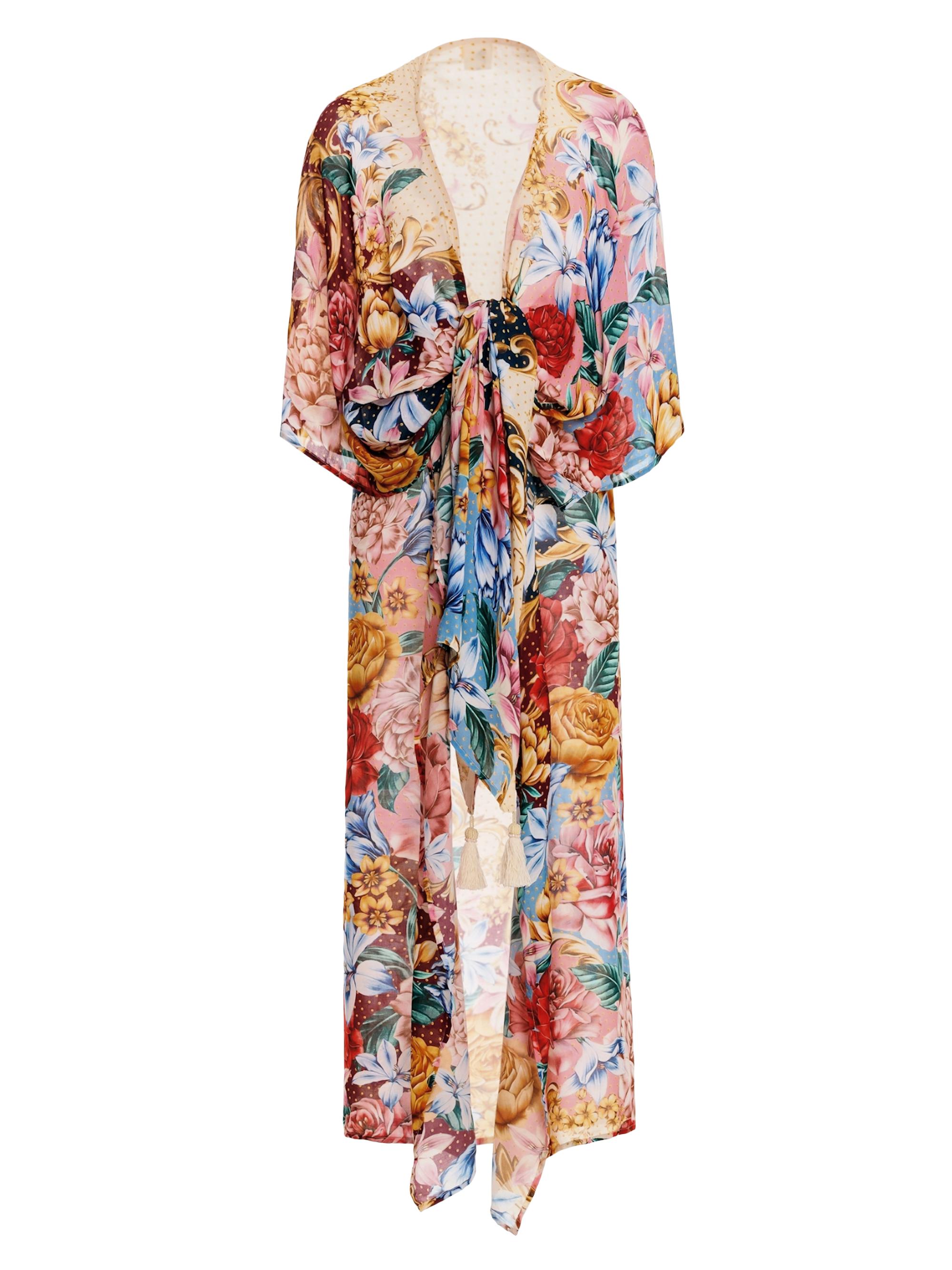 Agua Bendita Women's Riveria Radiance Dara Blush Floral Tie-Waist Tunic