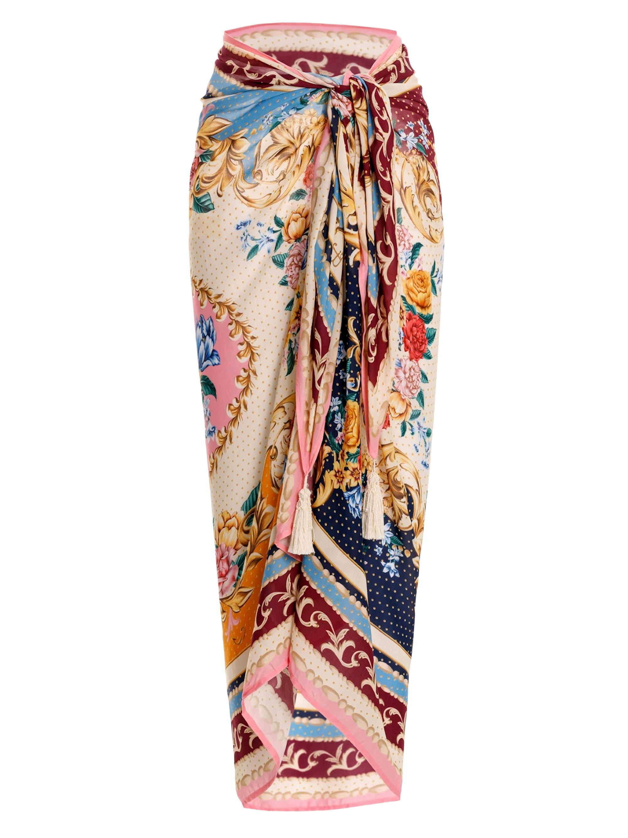 Agua Bendita Women's Riveria Radiance Marine Blush Floral Pareo