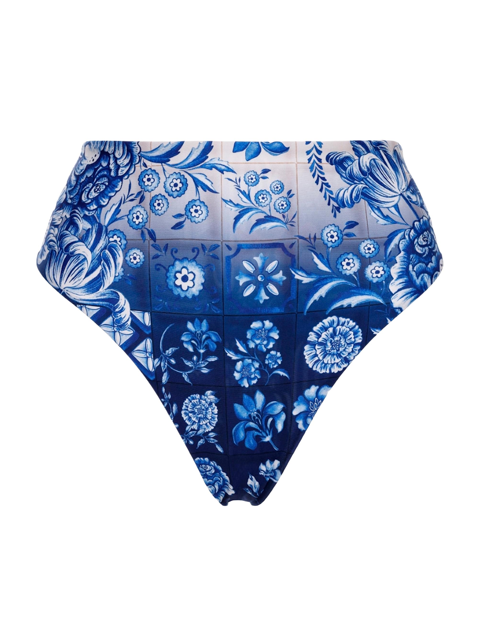 Agua Bendita Women's Riveria Radiance Penelope Azure Floral Bikini Bottom