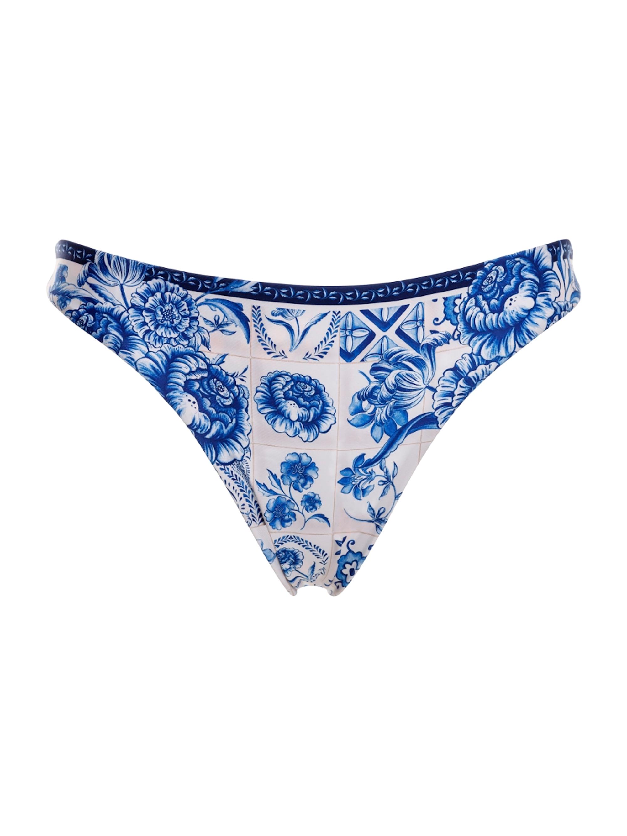 Agua Bendita Women's Riveria Radiance Ilu Azure Floral Bikini Bottom