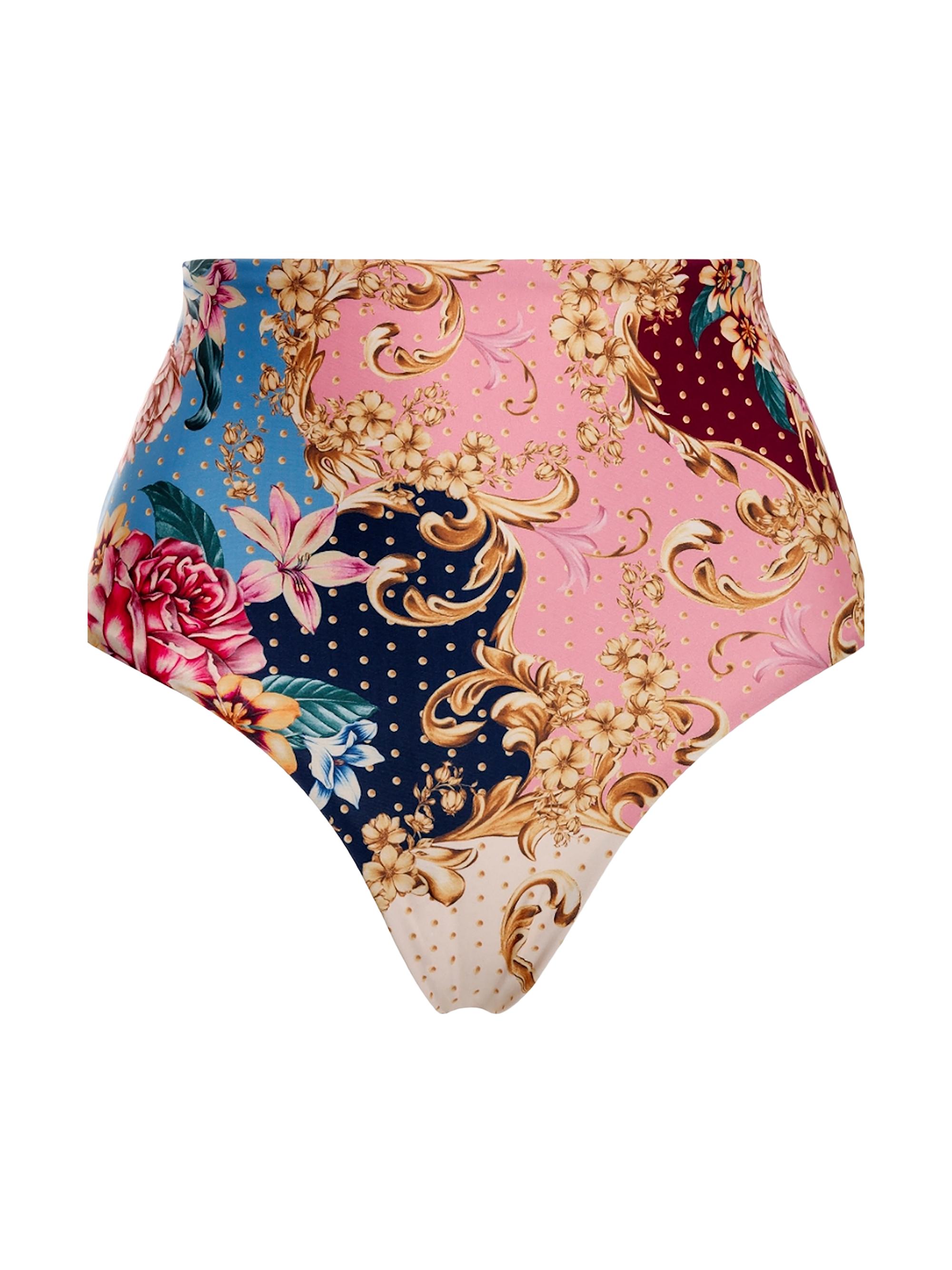 Agua Bendita Women's Riveria Radiance Alicia Blush Floral Bikini Bottom