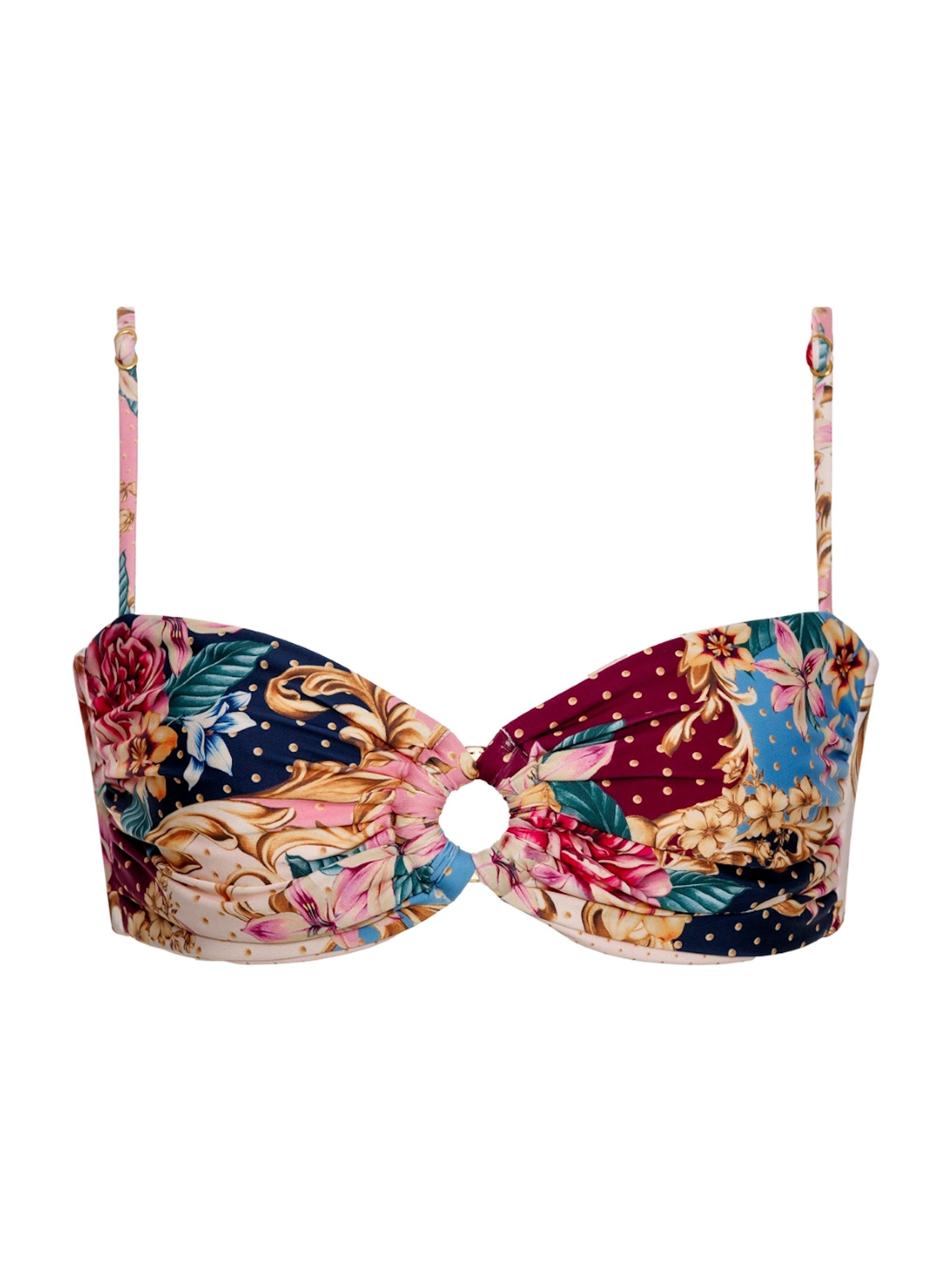 Agua Bendita Women's Riveria Radiance Talia Blush Floral Bikini Top