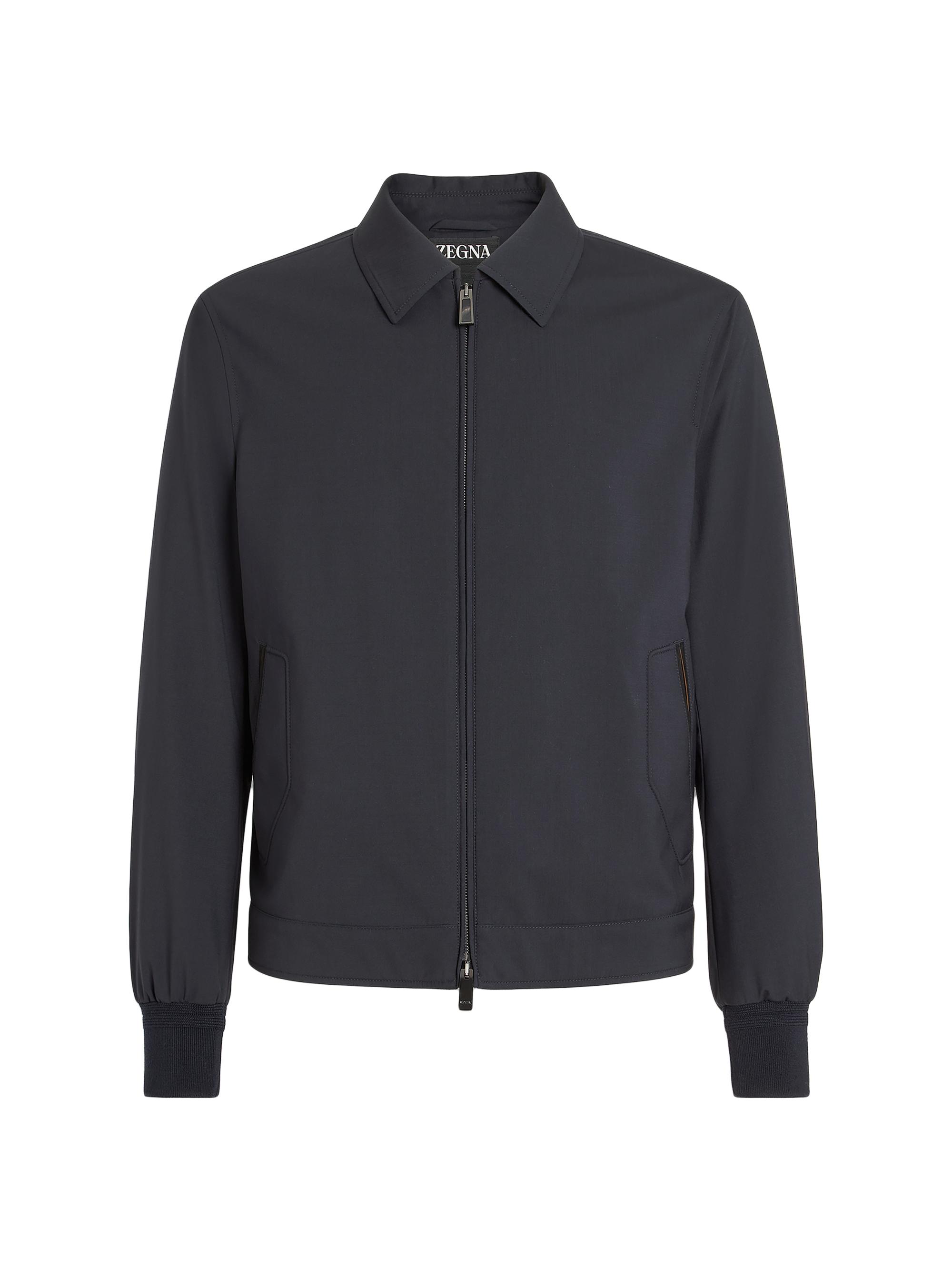 ZEGNA Men's Trofeo Elements Wool Blouson - Navy Blue