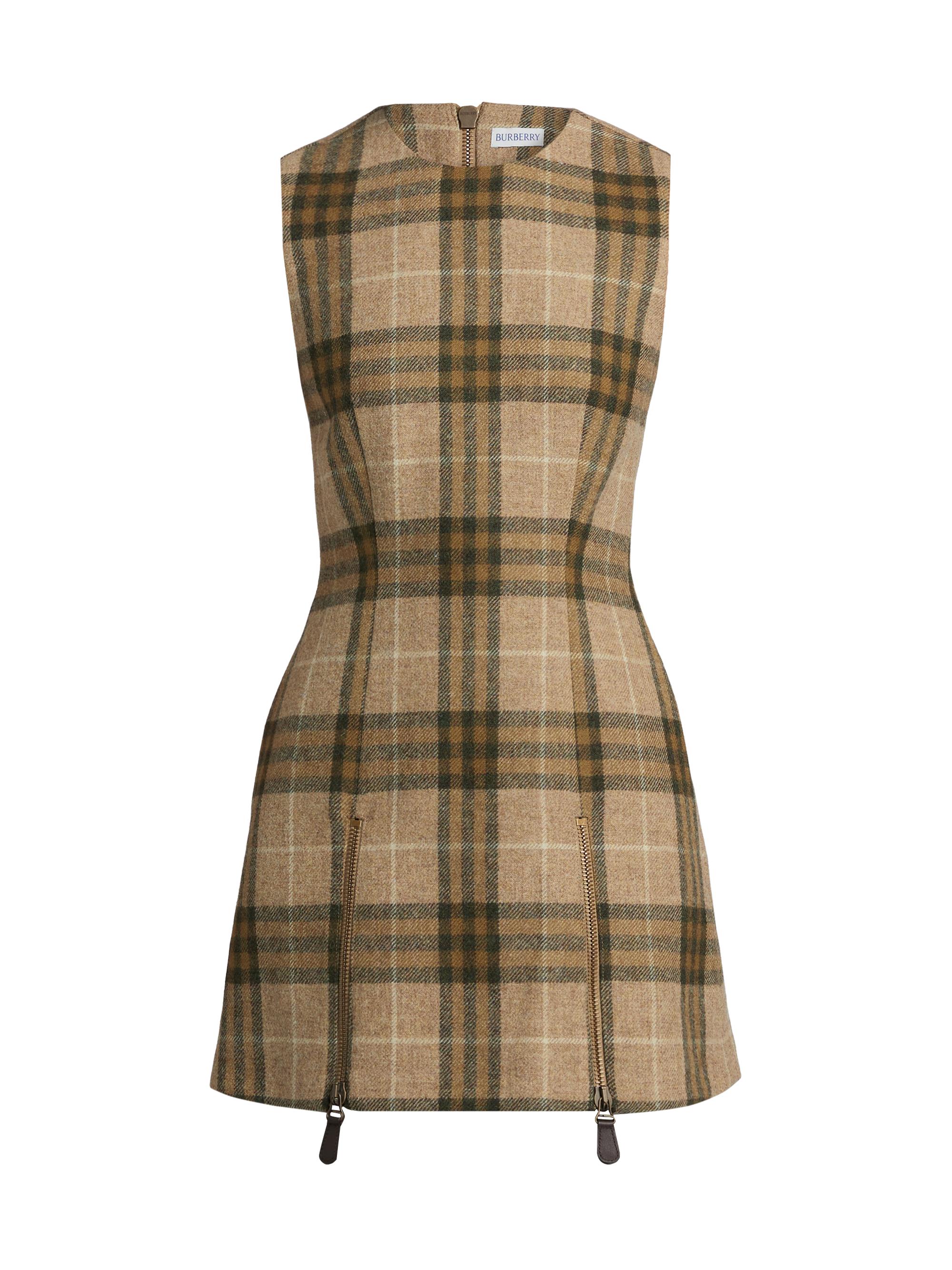 Burberry Women's Cie Check Zip Minidress - Camp Ip Check