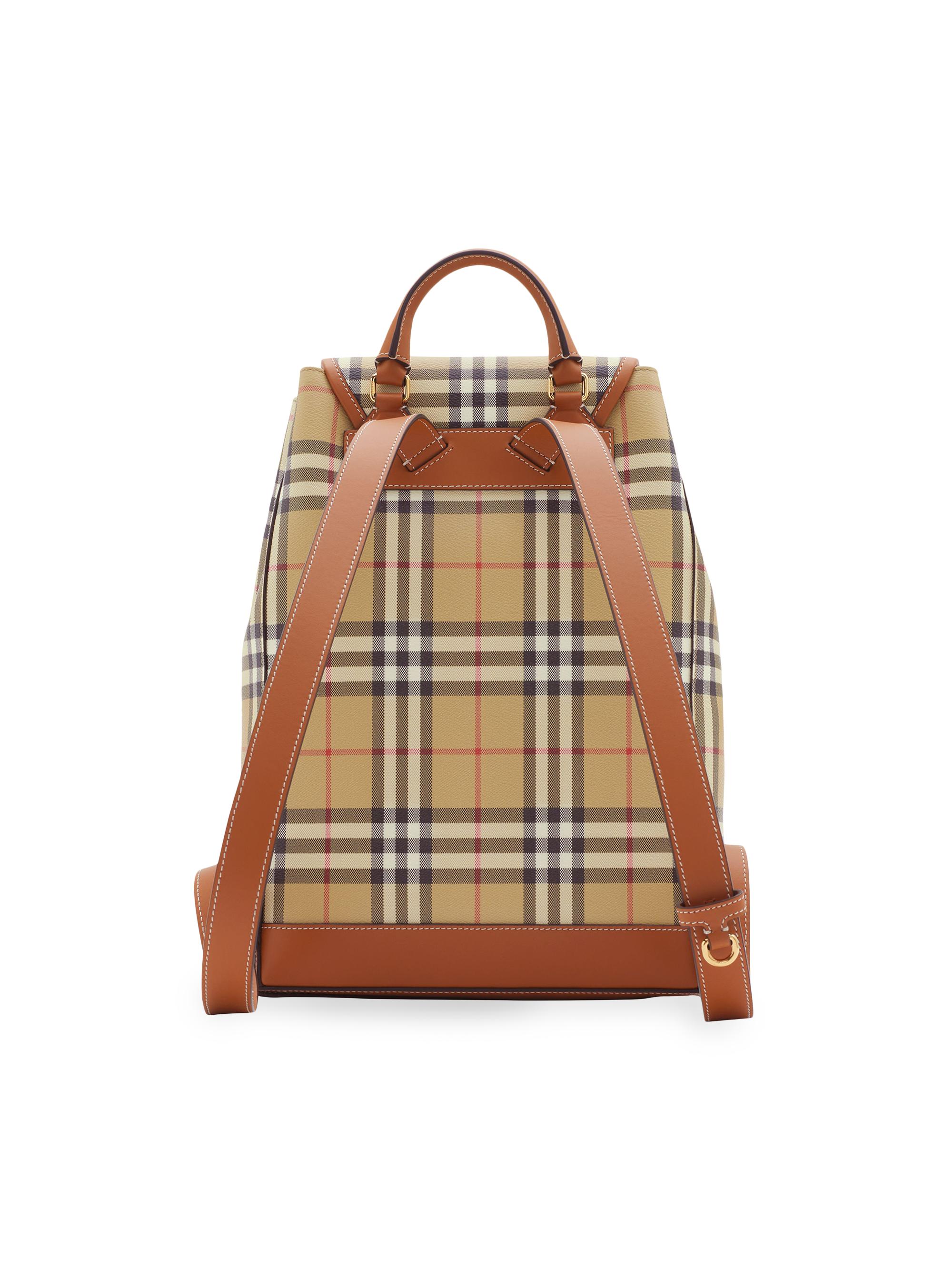 Burberry Medium Heritage-Check Backpack | Saks Fifth Avenue