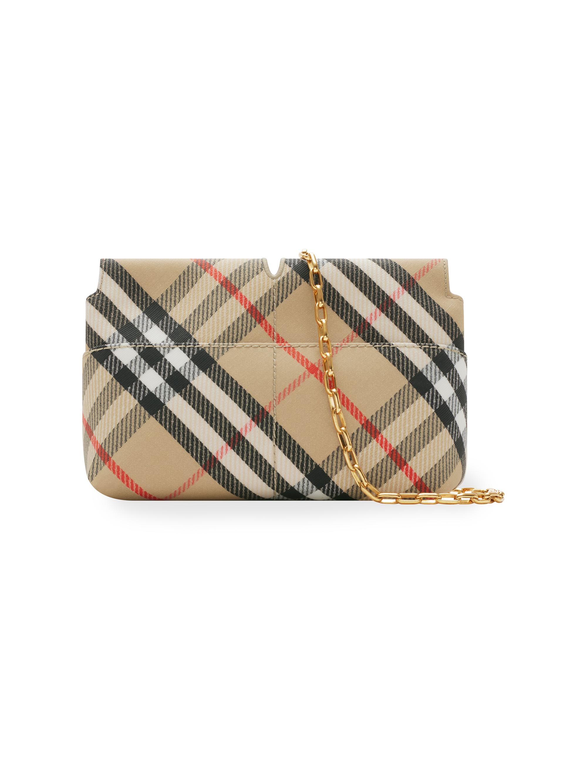 Burberry Women's  Snip Chain-Link Clutch - Sand Ip Check