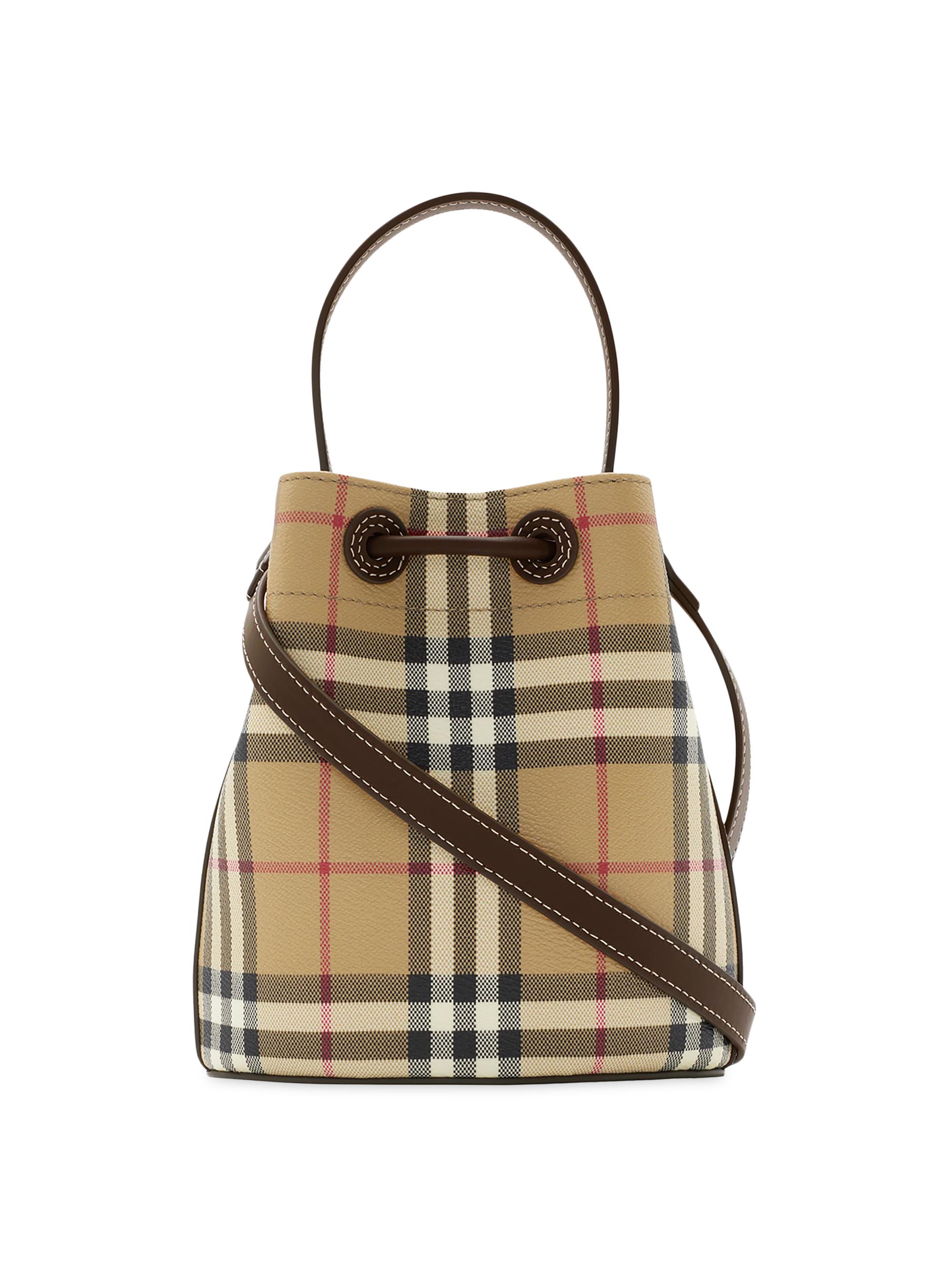 BURBERRYチェック Burberry Vintage Check Drawstring Bag | Saks Fifth Avenue