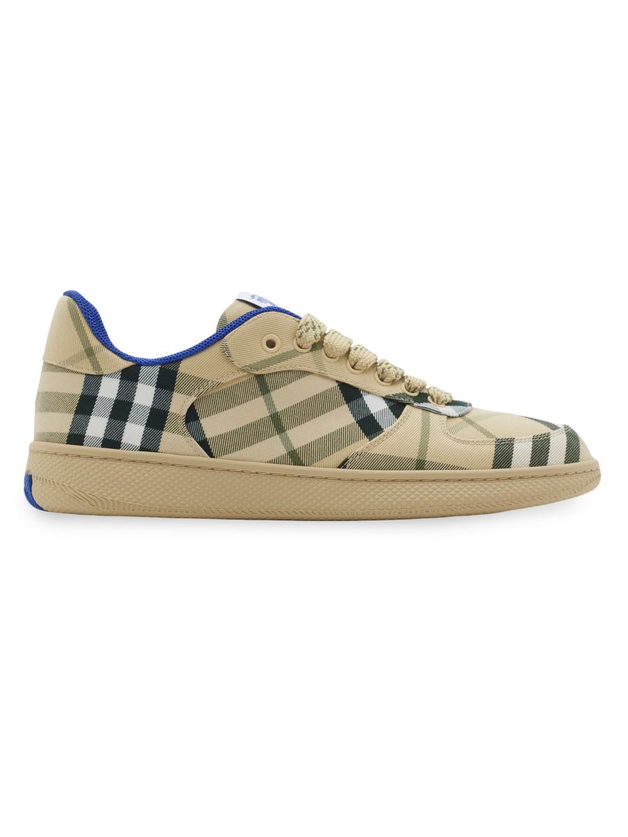 Burberry Terrace Check Cotton-Blend Sneakers | Saks Fifth Avenue