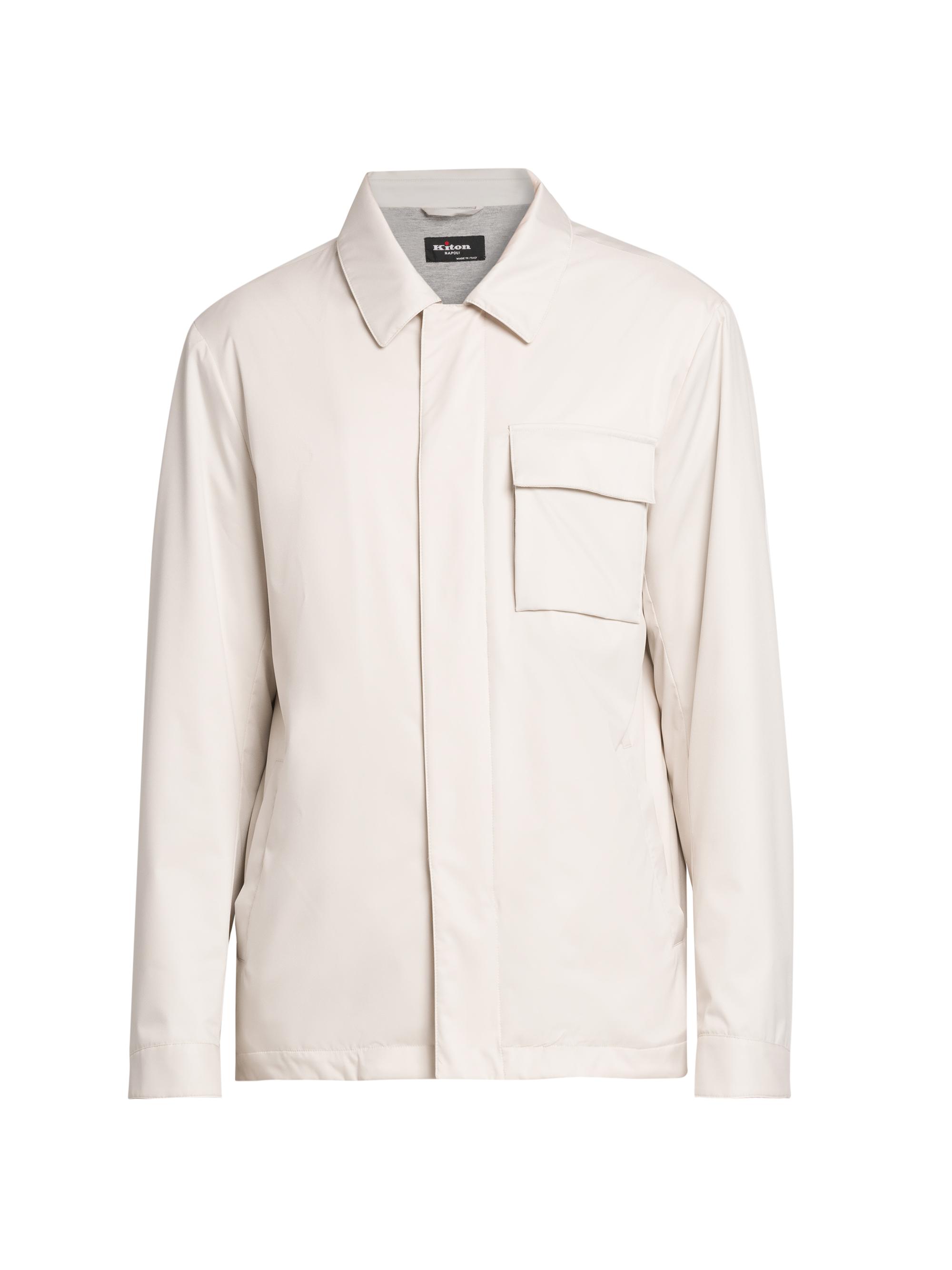 Kiton Men's Nylon Woven Overshirt - Light Taupe