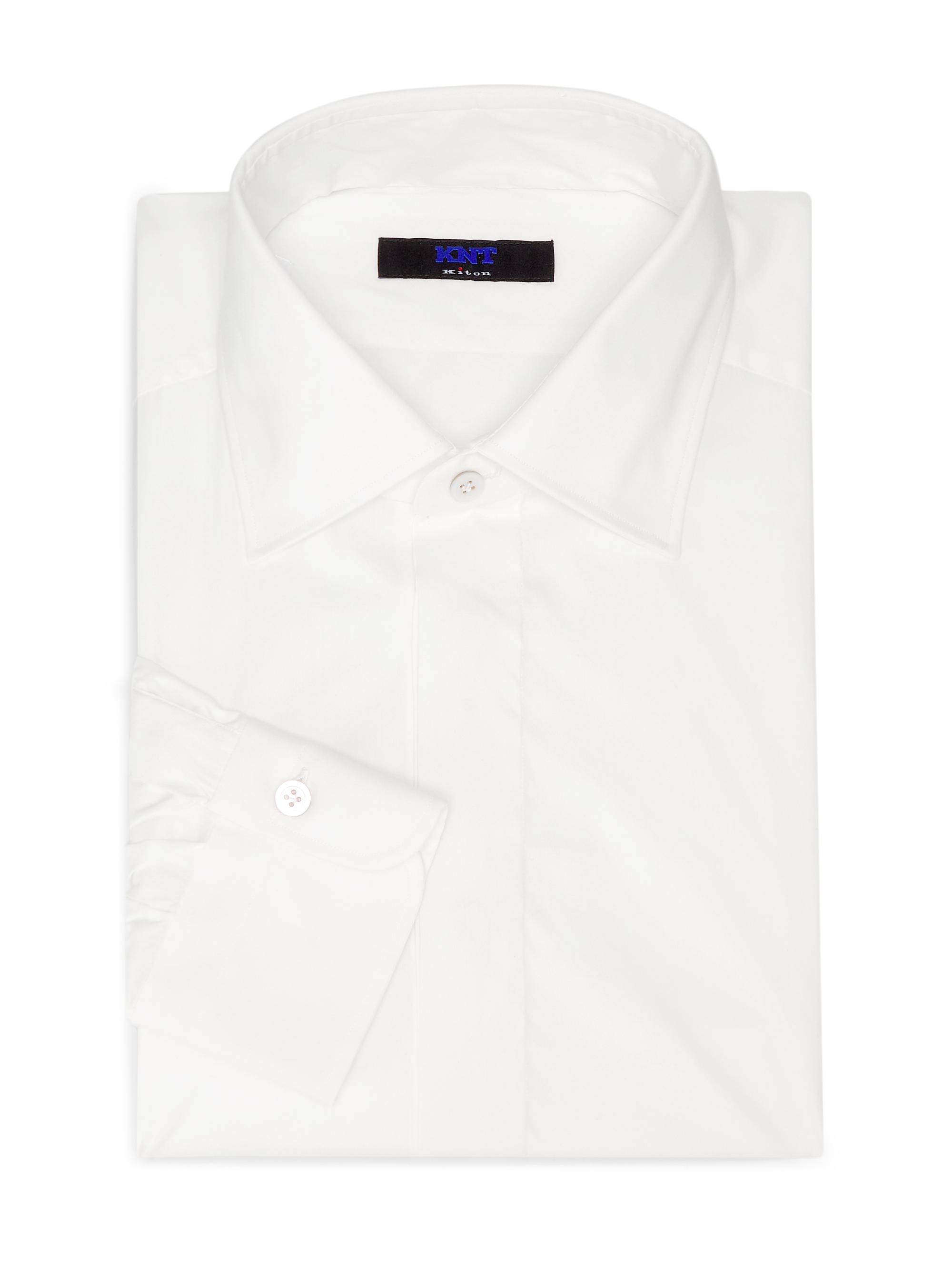 white women's dress shirt Women's White, Long-Sleeve Form-Fitted Dress Shirt