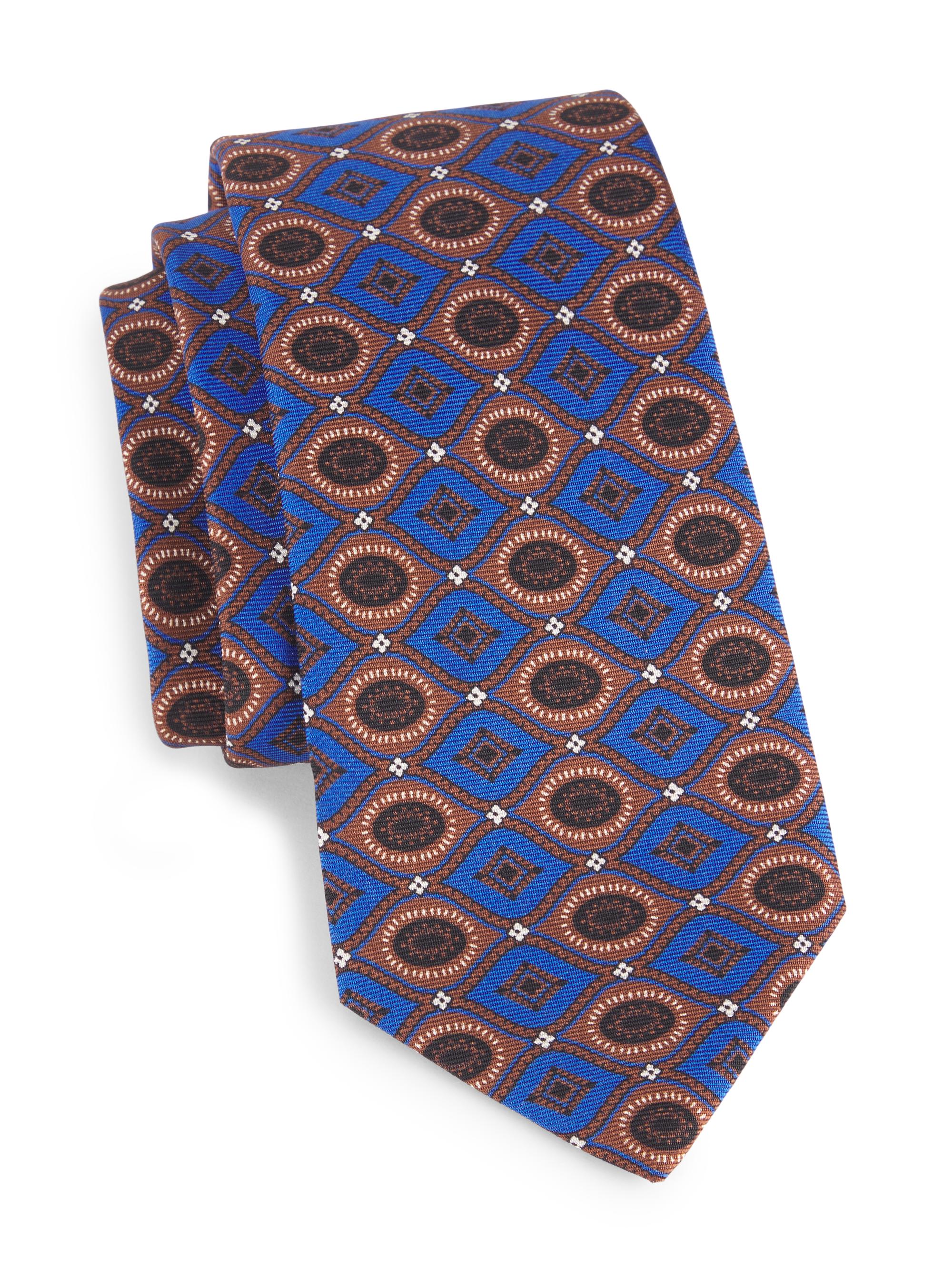 Kiton Medallion Silk Tie | Saks Fifth Avenue