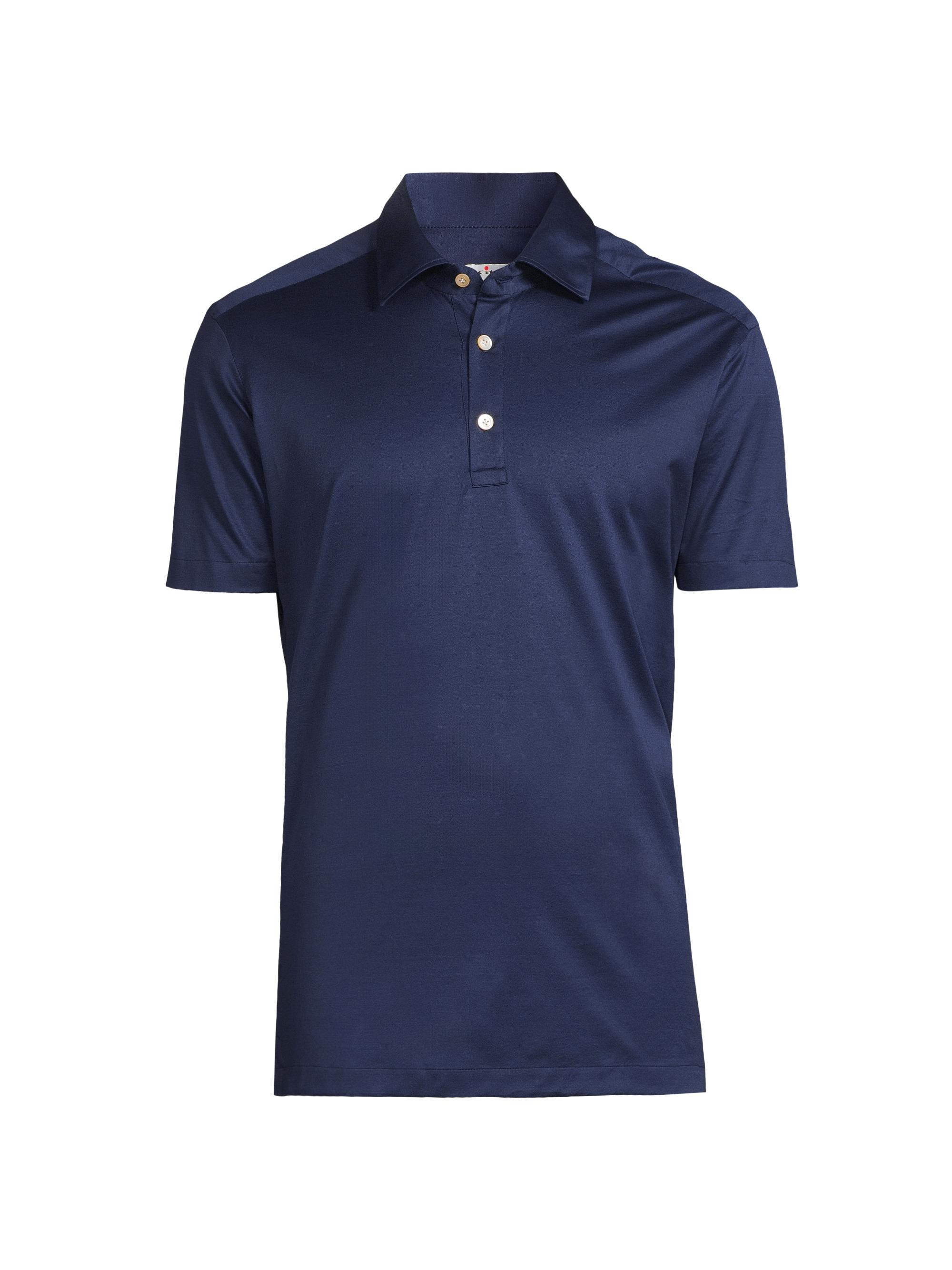 Kiton Men's Cotton Jersey Polo Shirt - Blue