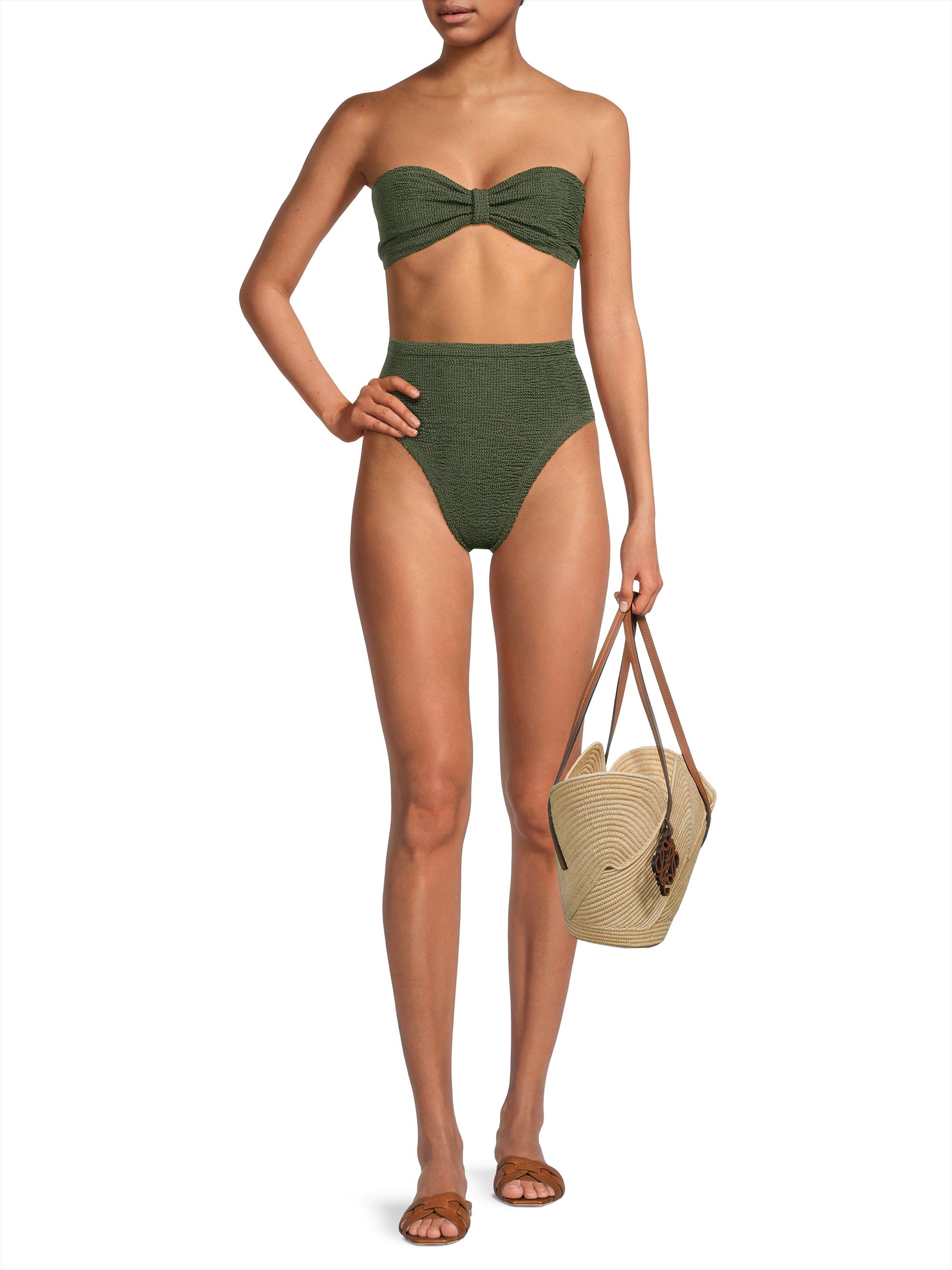 Hunza G Ruby Textured Bandeau Bikini | Saks Fifth Avenue