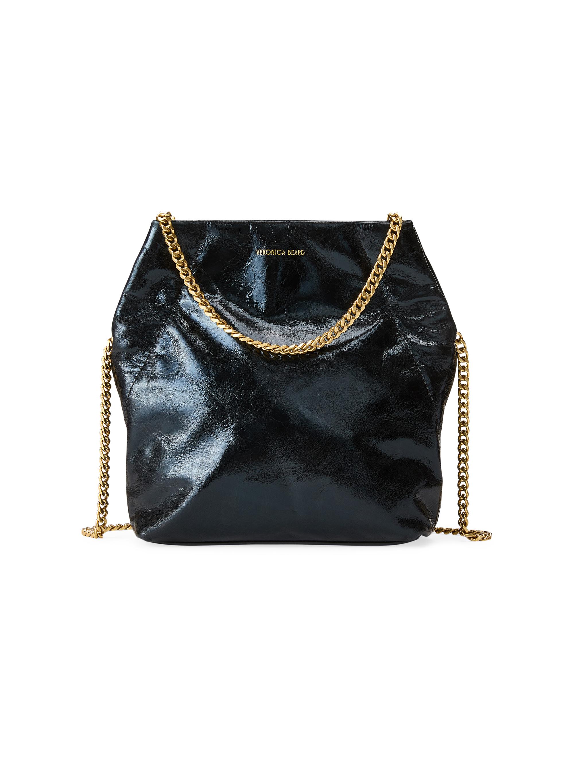 Veronica Beard Women's  Slouch Leather Shoulder Bag - Black