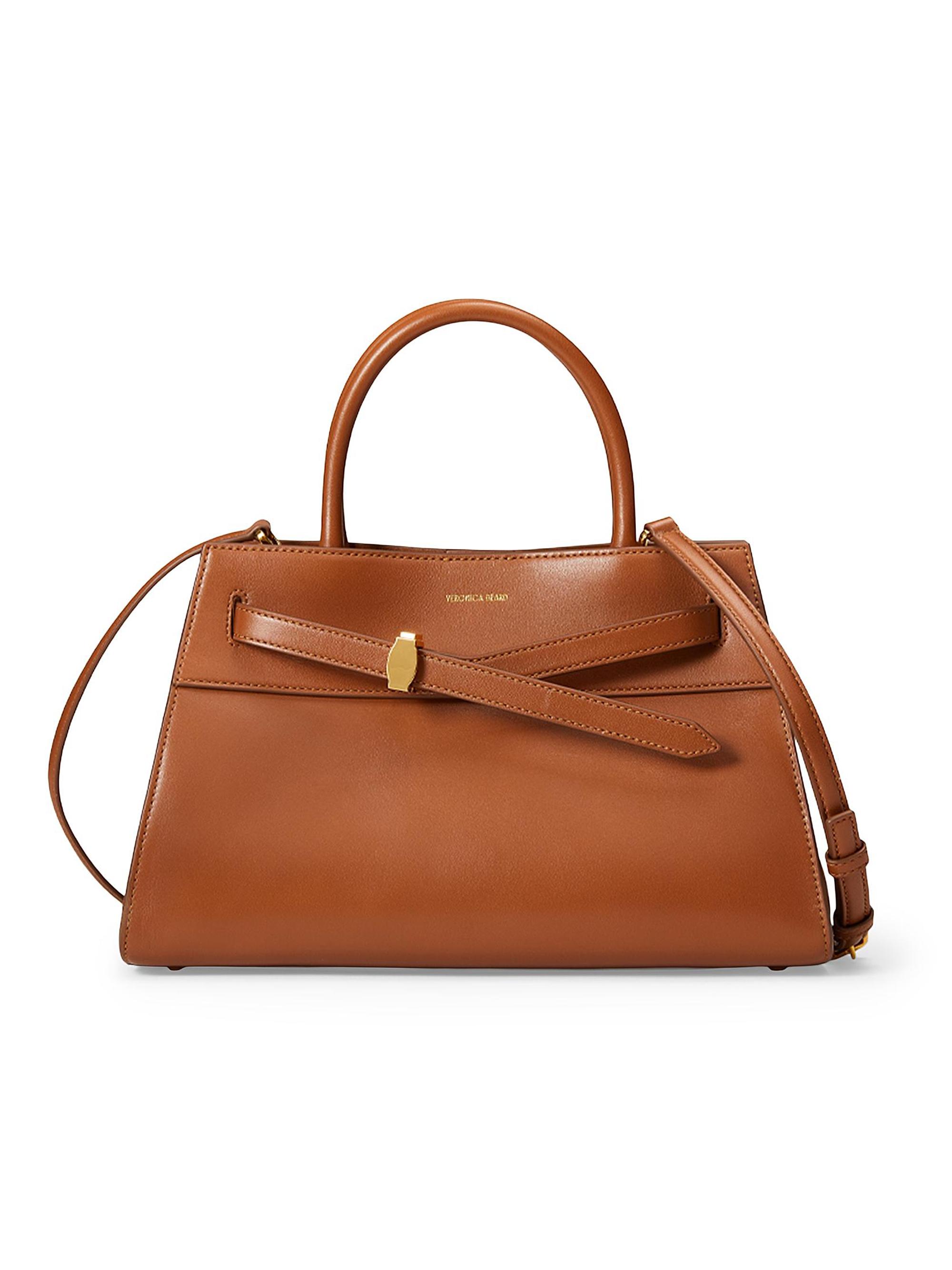 Veronica Beard Women's Dash  Leather Top Handle Bag - Hazelwood