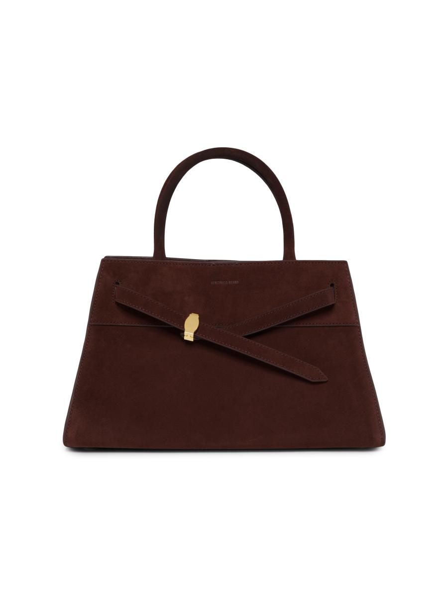 Veronica Beard Women's Small  Suede Top Handle Dash Bag In Brown