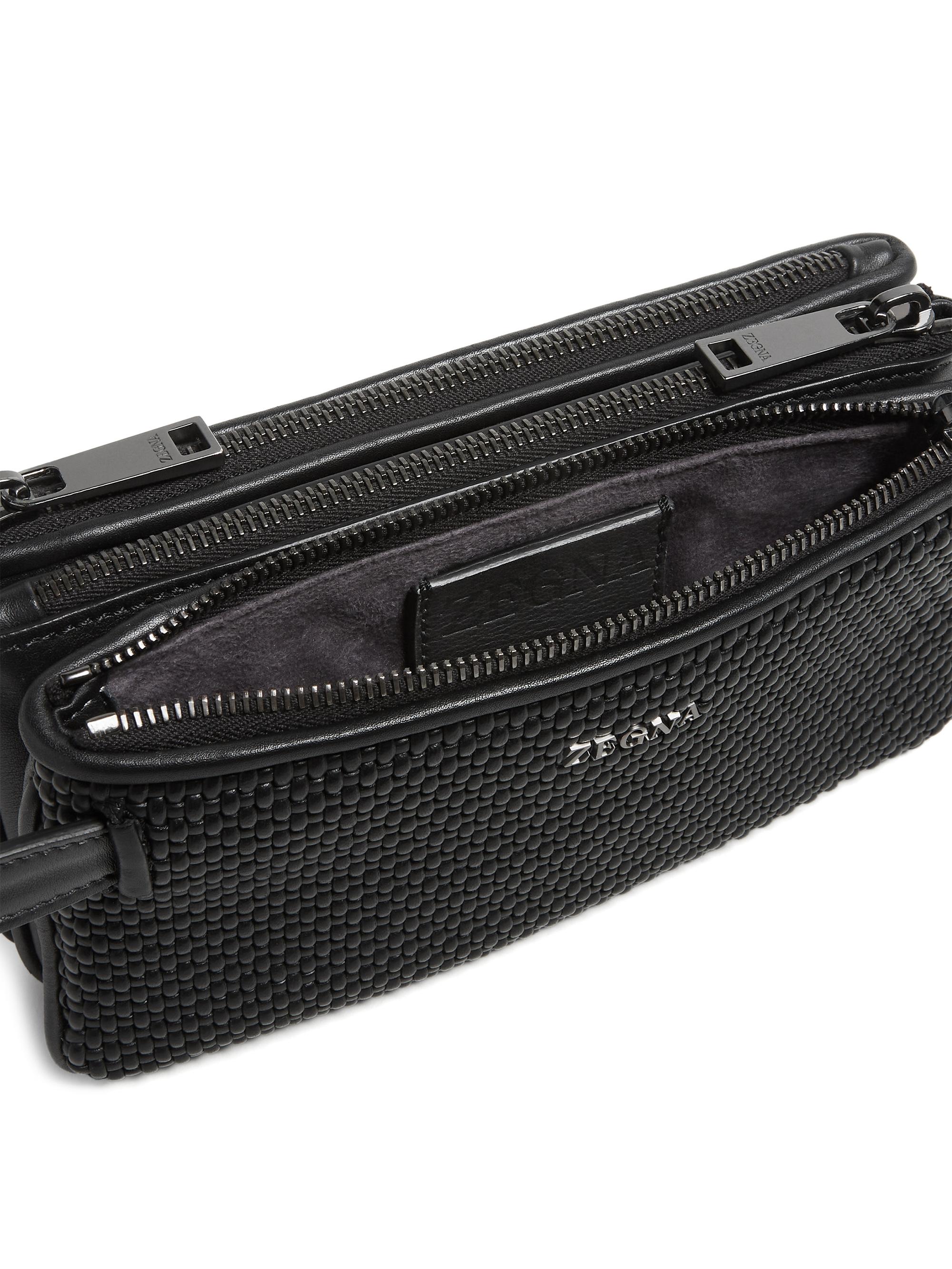 ZEGNA Pelletessuta™ Leather Pouch | Saks Fifth Avenue