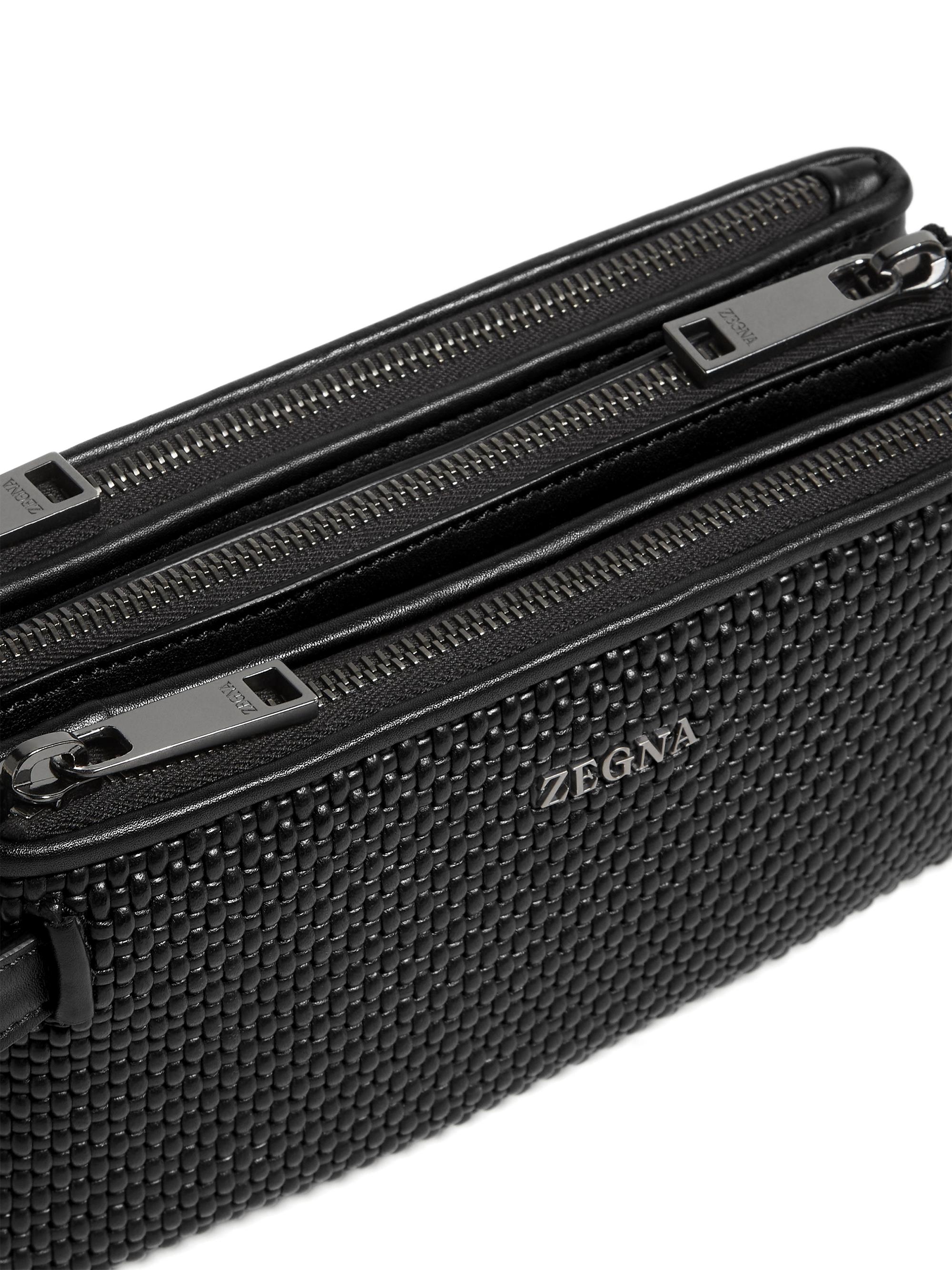 ZEGNA Pelletessuta™ Leather Pouch | Saks Fifth Avenue