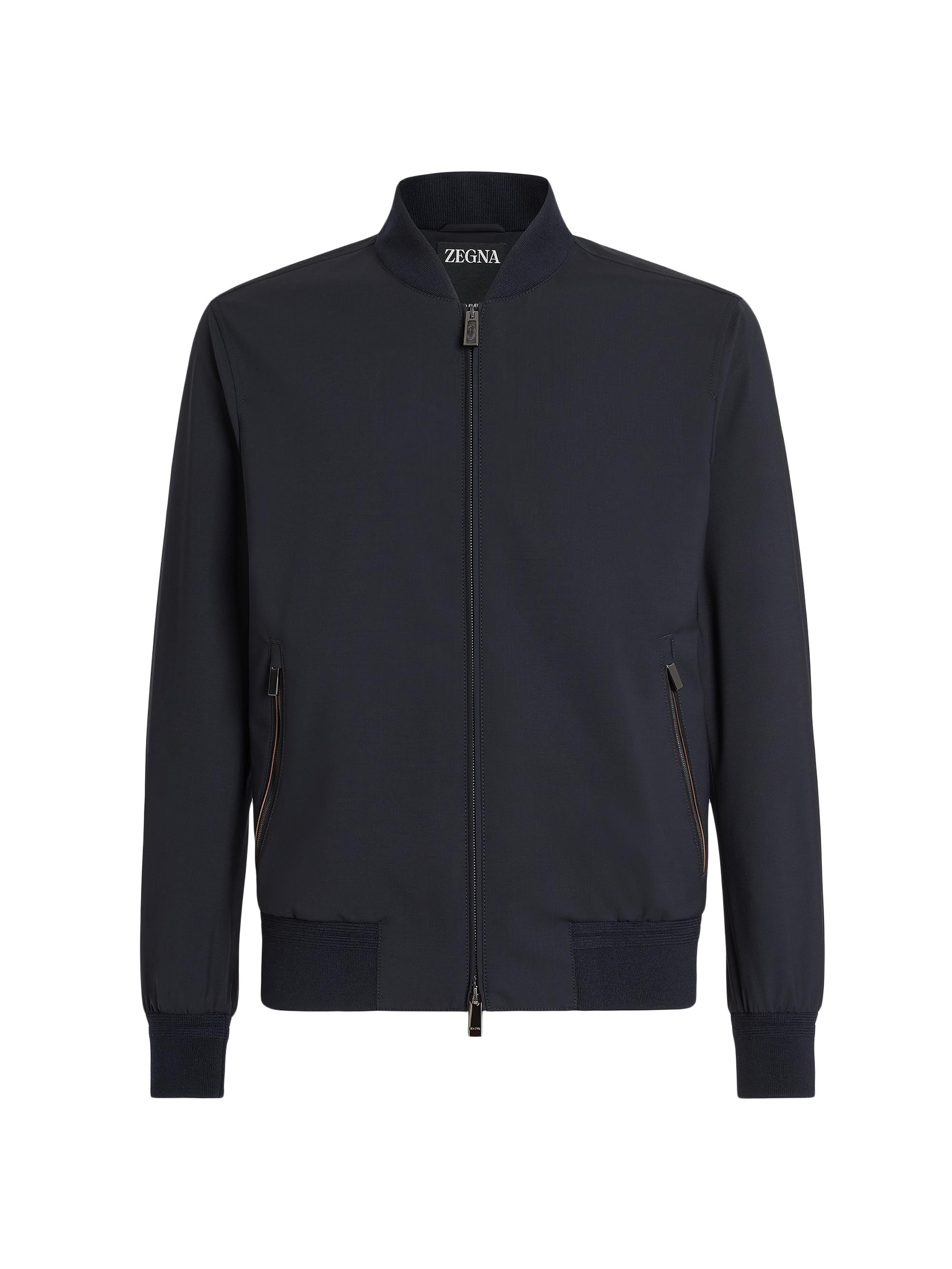 ZEGNA Men's Trofeo Elements Wool Blouson - Navy Blue