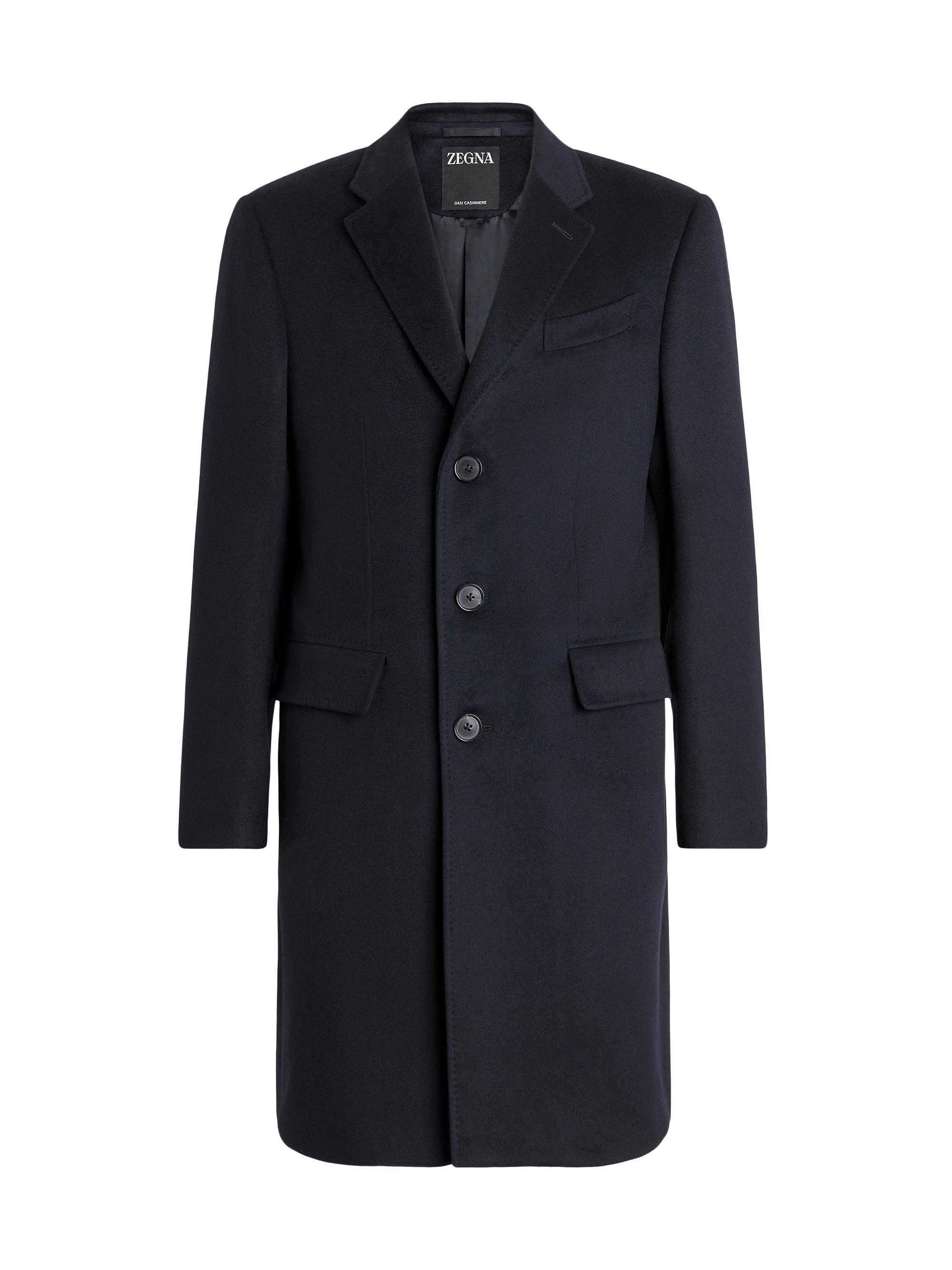 ZEGNA Men's Oasi Cashmere Overcoat - Navy Blue