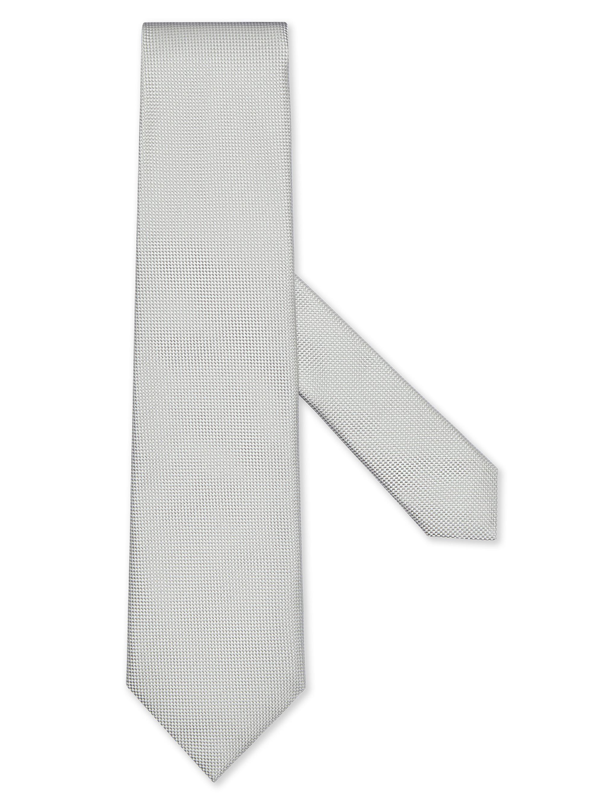 ZEGNA Men's Silk Tie - Light Grey