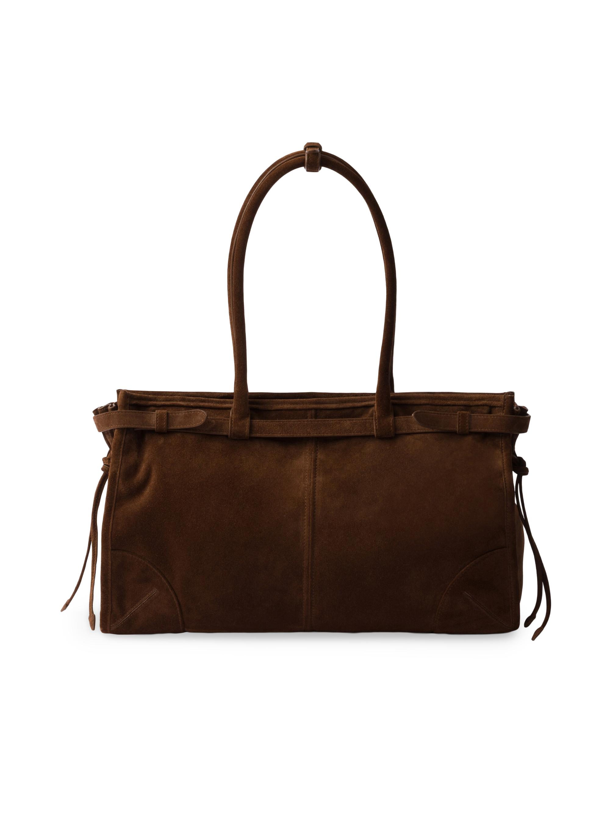 【ムギ】PRADA Suede Hand Bag Cinnamon Suede shoulder bag | PRADA