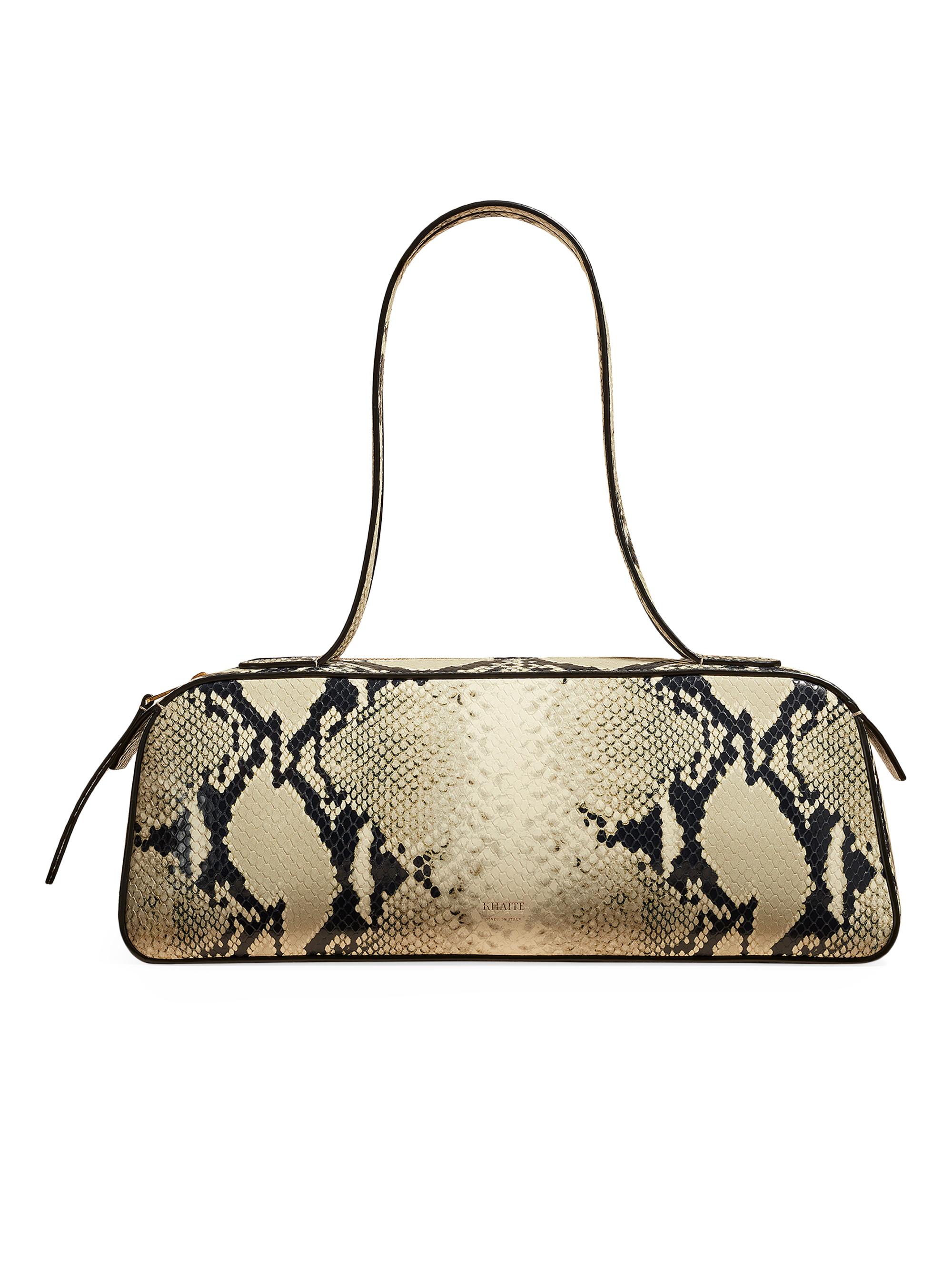 Jil Sander Carnet Snake Leather Top Handle Bag | Saks Fifth Avenue