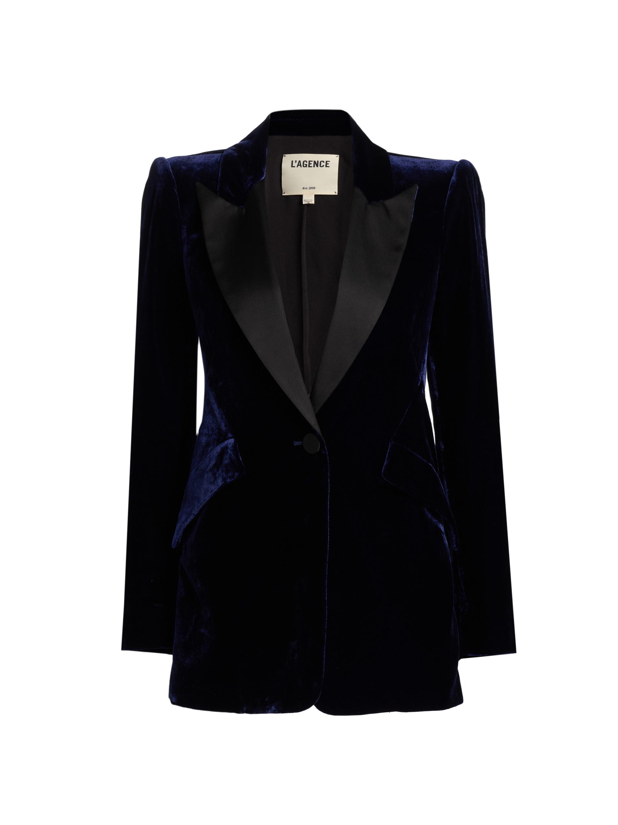 L'AGENCE Women's Sheila Tux Blazer - Midnight Black