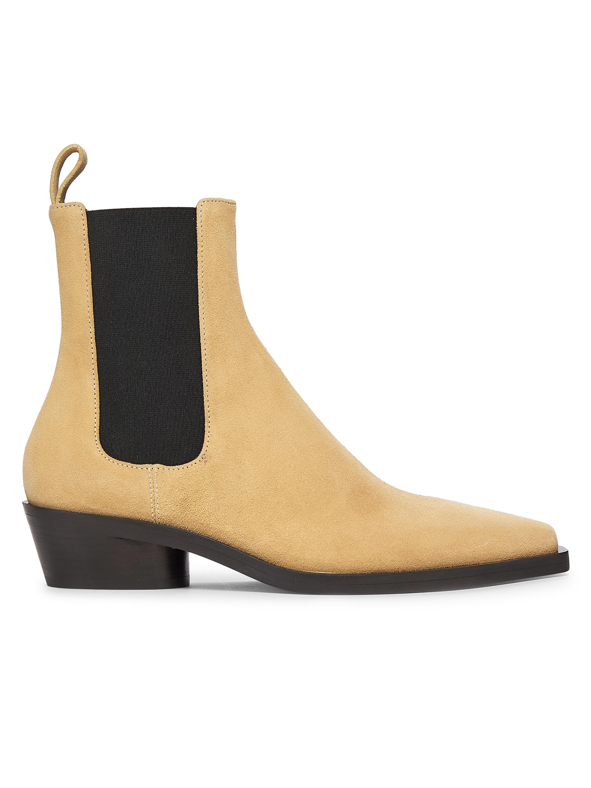 Proenza Schouler Women's Bronco 40MM Suede Chelsea Boots - Dark Beige