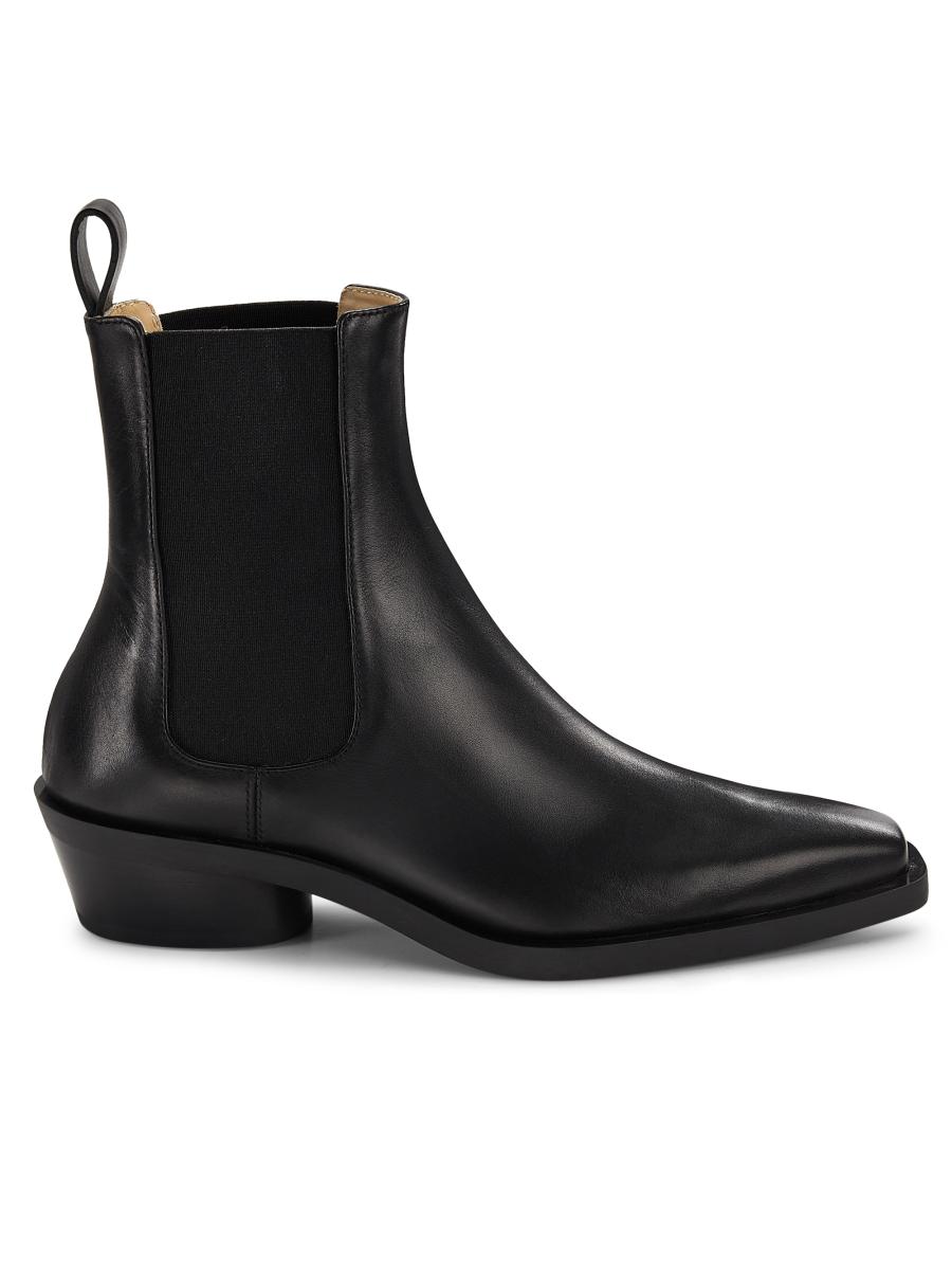 【関税込み】Proenza Schouler ブラック Bronco ブーツ Proenza Schouler Bronco Chelsea Leather Boots | Saks Fifth