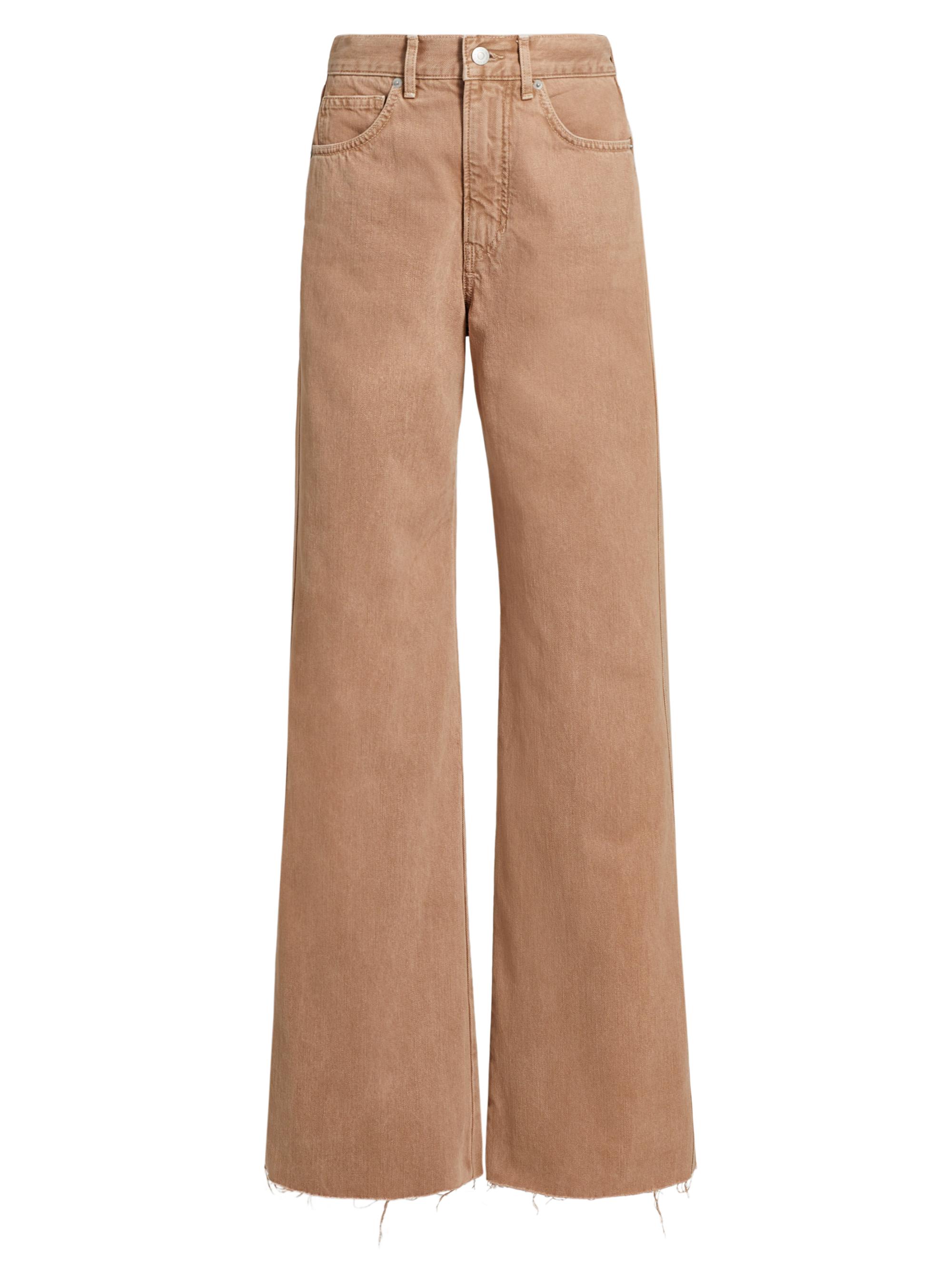 Veronica Beard Women's Taylor High-Rise Wide-Leg Jeans - Tan Sierra