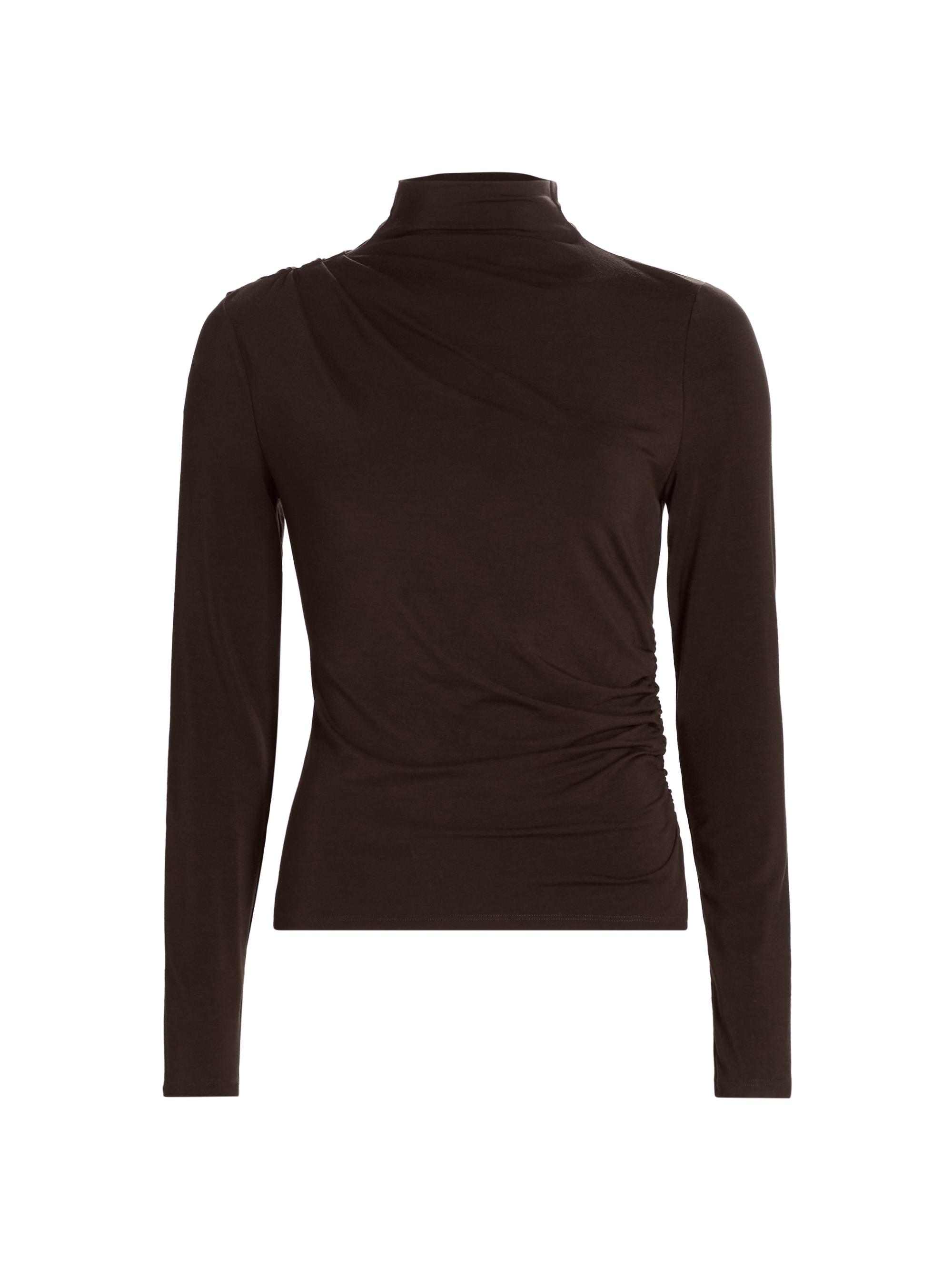 Veronica Beard Women's Mylie Knit Turtleneck Sweater - Dark Chocolate