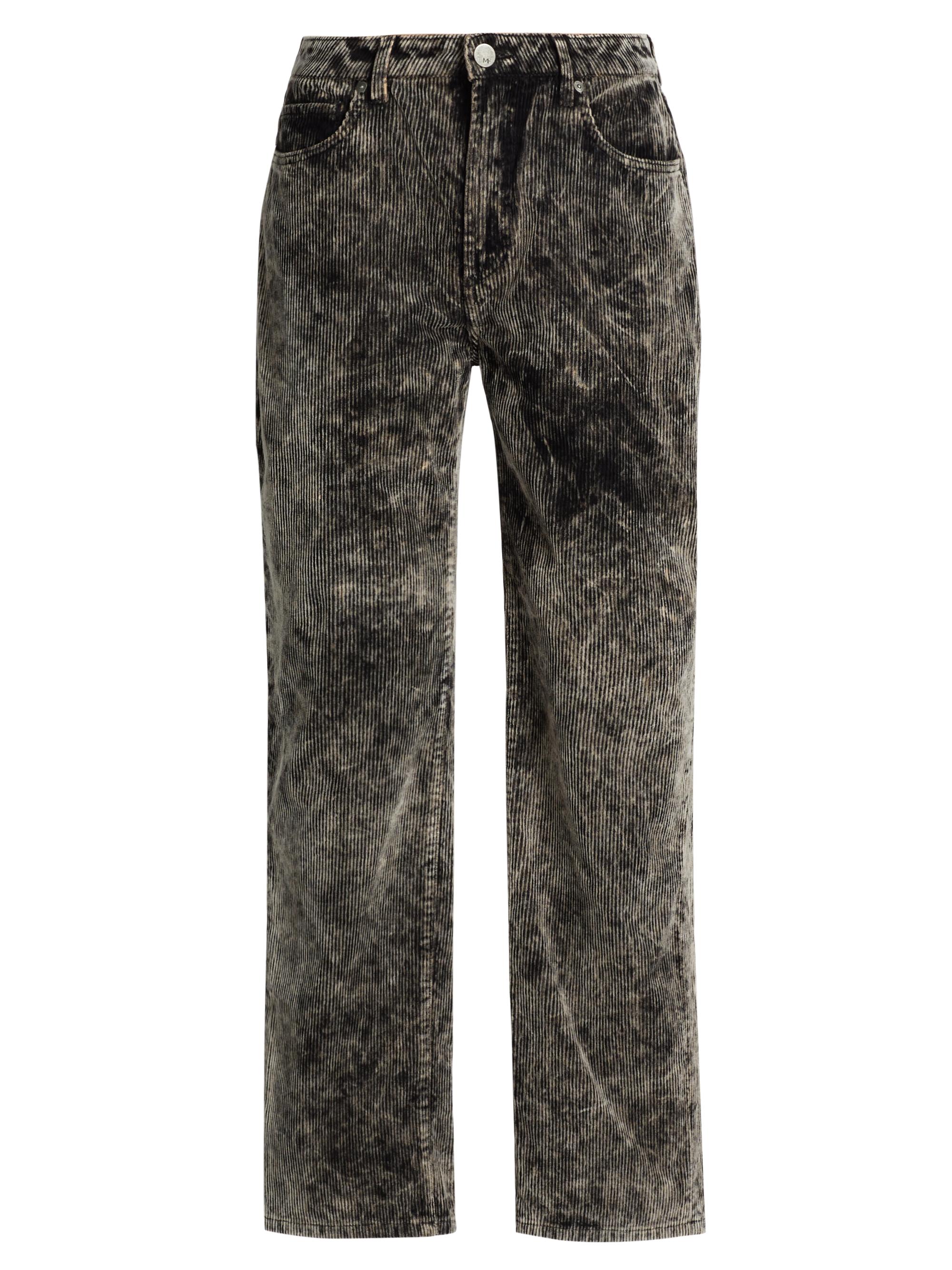 Monfrère Men's Jayden Acid-Washed Wide-Leg Jeans - Acid Noir